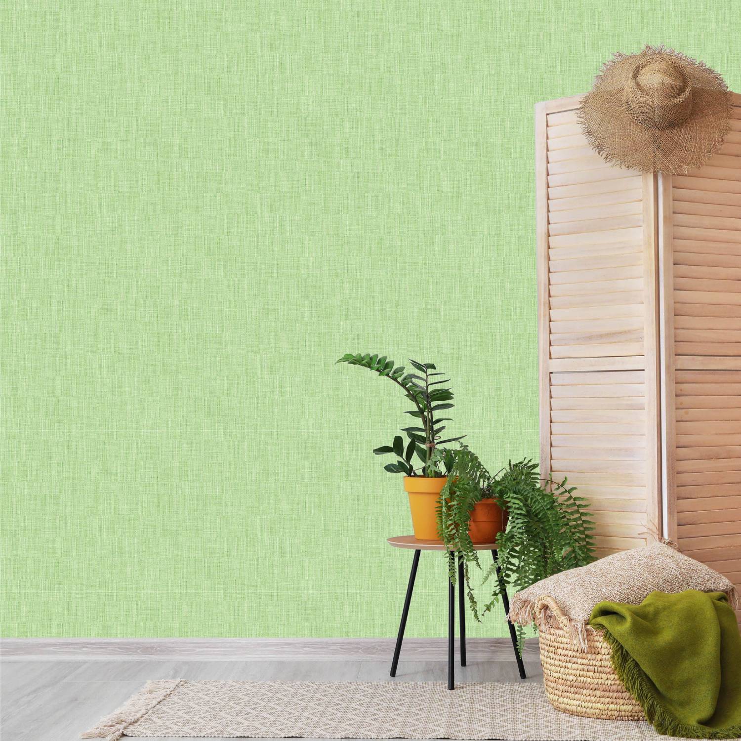 Asian Paints 45 cm EzyCR8 P&S Textured Interwoven Patterns - Green Sticker Removable Sticker