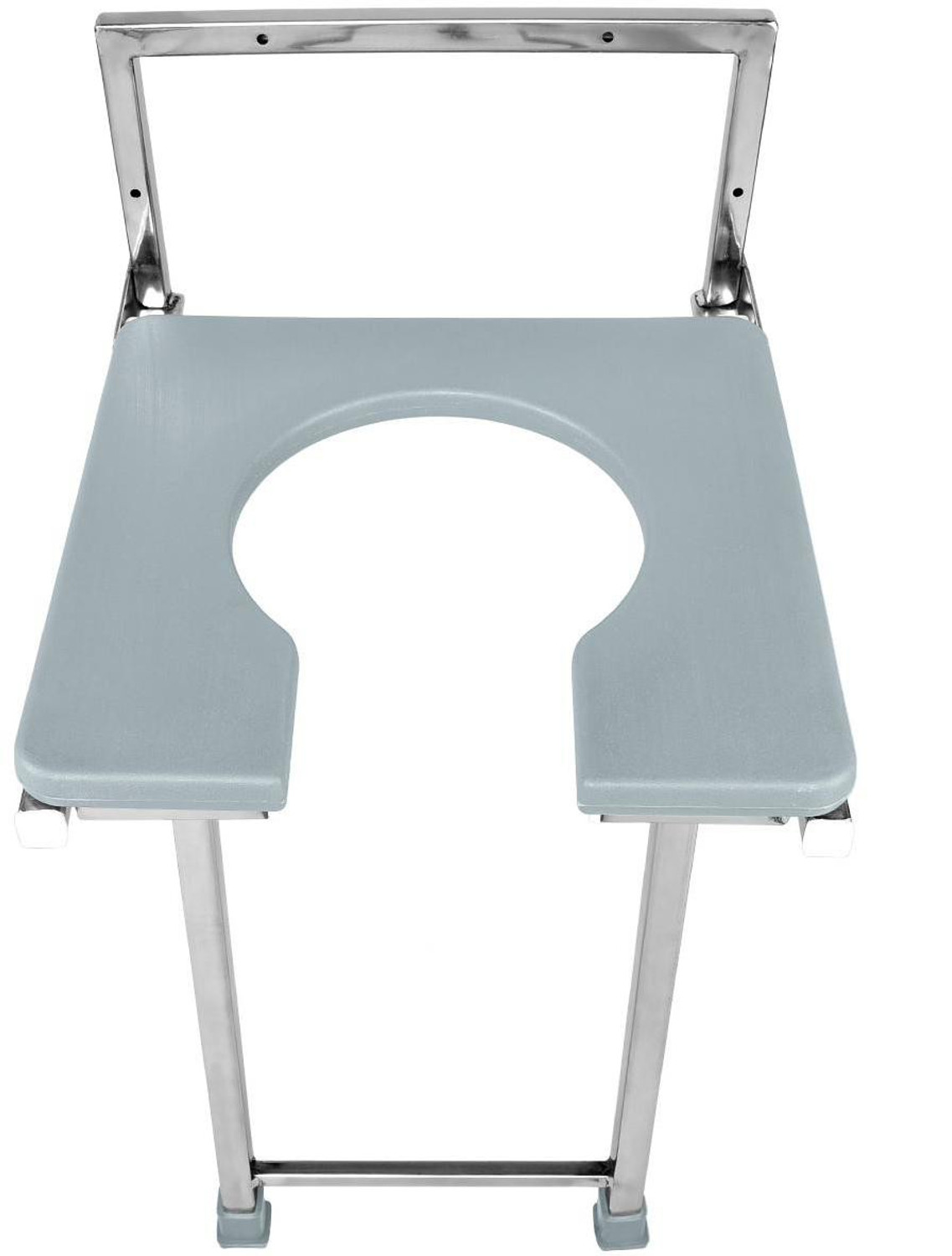 Image of NEOSAFE Stainless Steel Heavy Duty Wall mounted Commode Stool & Shower Stool For Toilet Use Commode Shower Chair