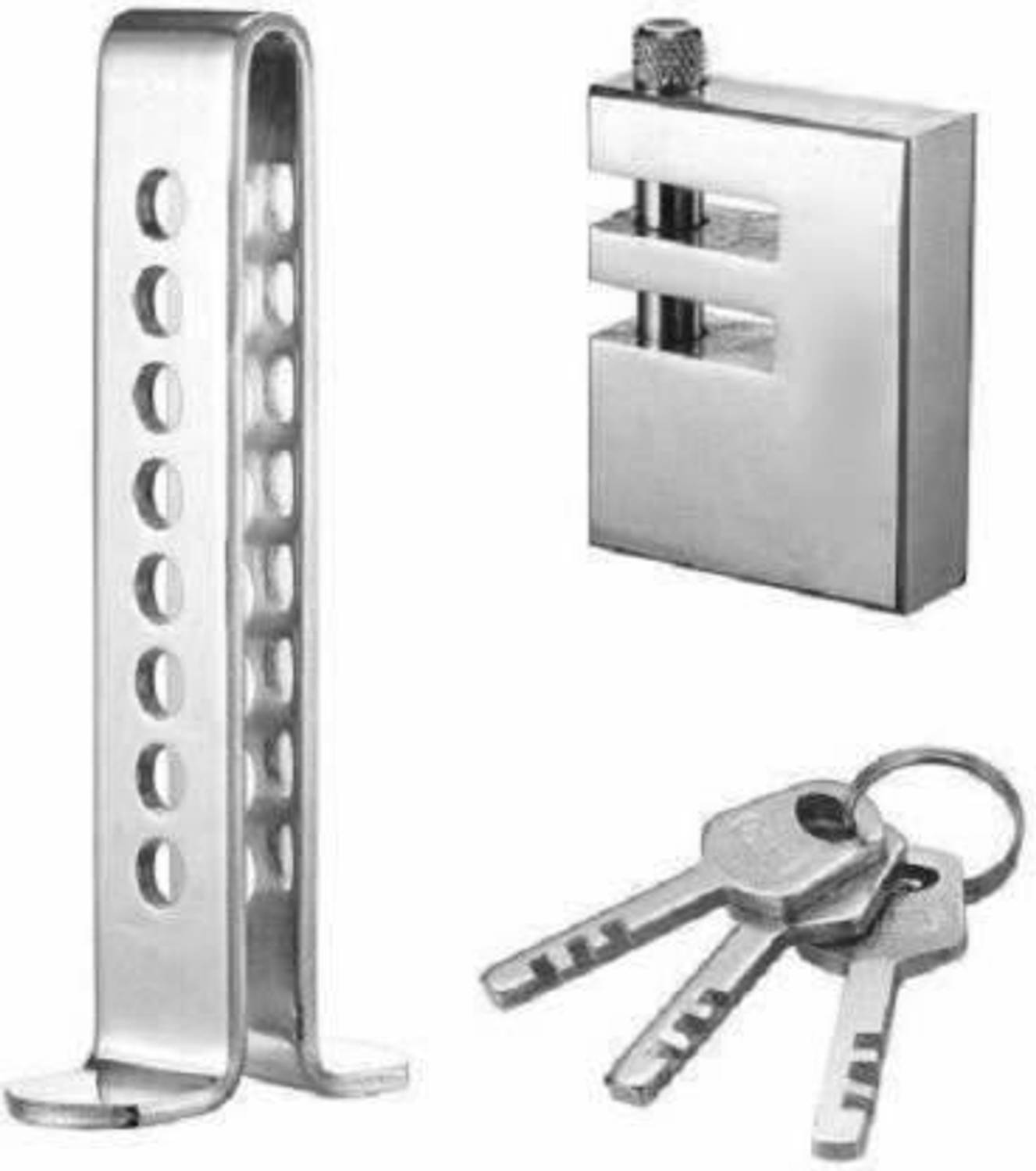 AIRSKY Stainless Steel Anti Theft Pedal Lock Rod for Car Brake, Clutch, Throttle Universal for All Car Gear Lock