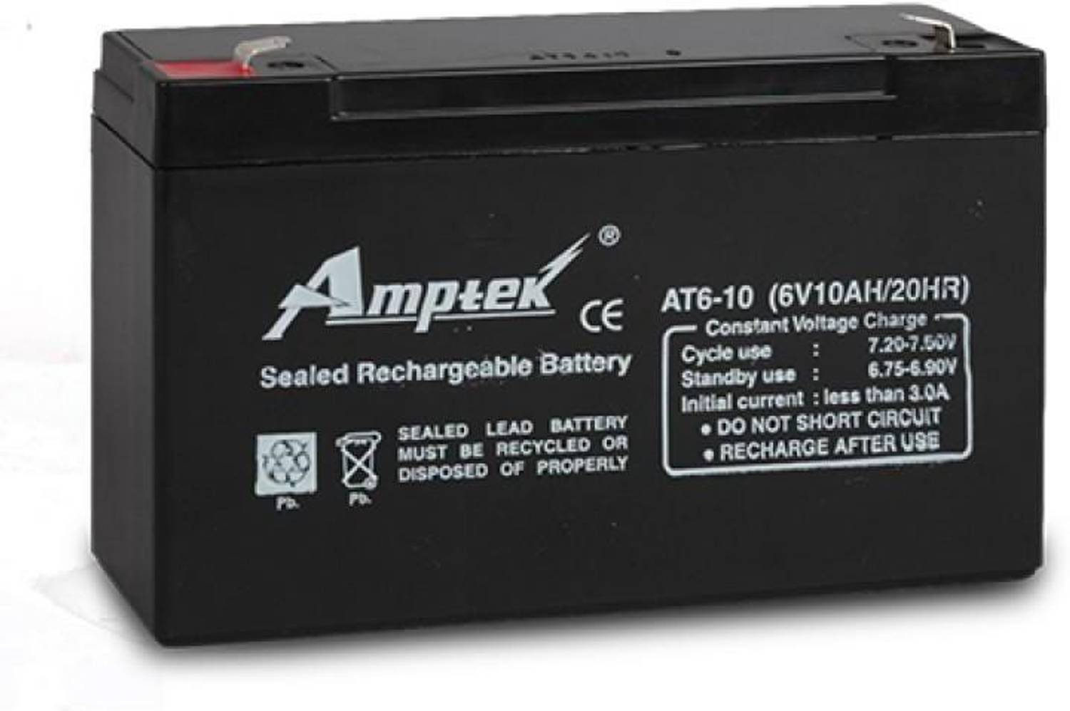AMPTEK 10 amps 6 volts AGM Solar Battery