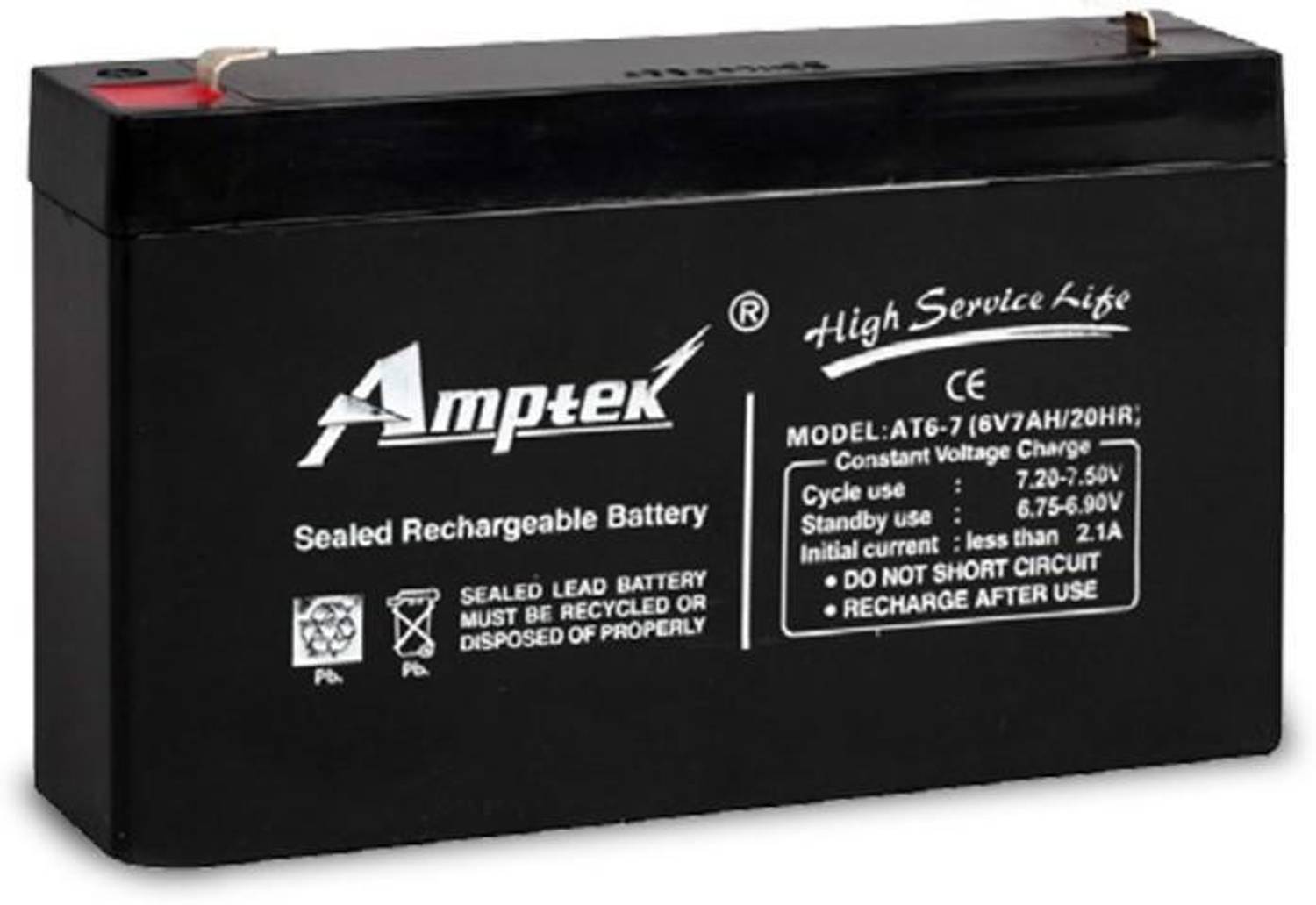 AMPTEK 6 Volts 7Ah AGM Solar Battery