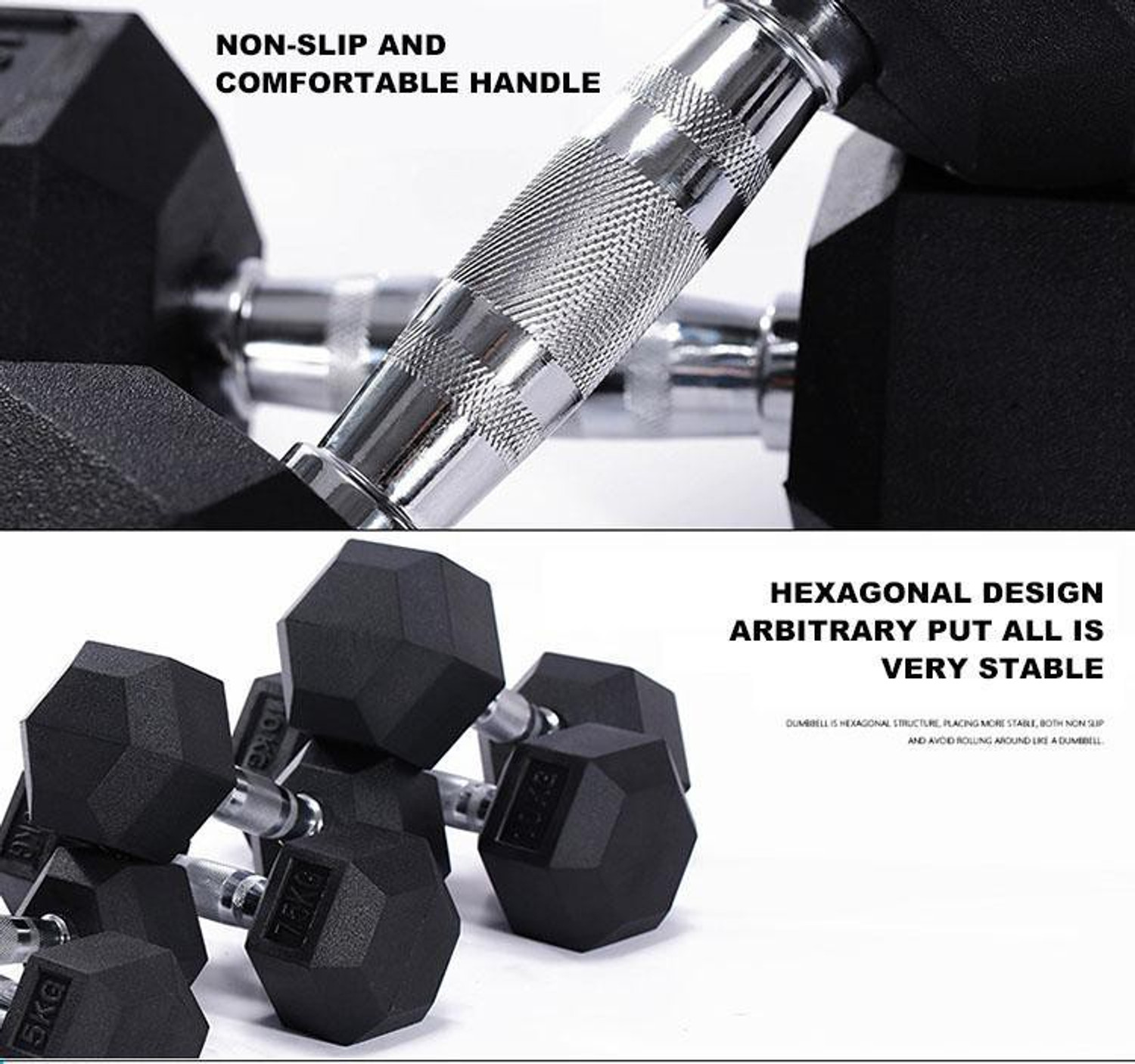Image of LCARNO Hexa Dumbbell single (7.5kg*1)Hexagon Dumbbell for Home Gym Workout(Pack of 1) Fixed Weight Dumbbell