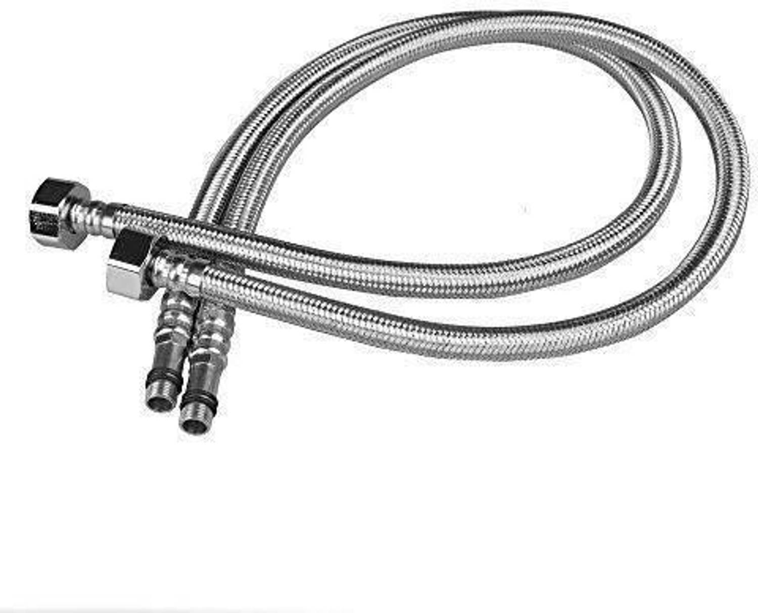 blaze world athroom Kitchen Basin Mixer HOT & Cold TAP Hose Connection Pipe with 60CM Stainless Steel with 2 PIS Made in India Manufacturing Hot & Cold Mixer Faucet Tap Water Supply Connection Hose Pipe Stainless Steel Hose Pipe