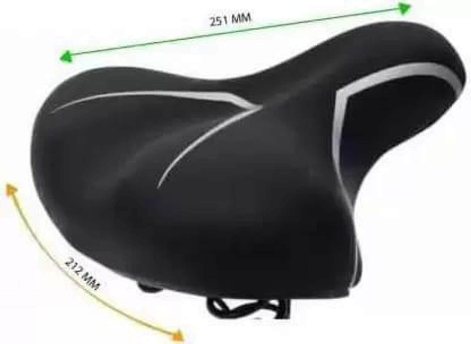 Image of ghg Big Ben Saddle Seat For Cycle Bicycle Mountain Bikes Saddle (Black) Saddle