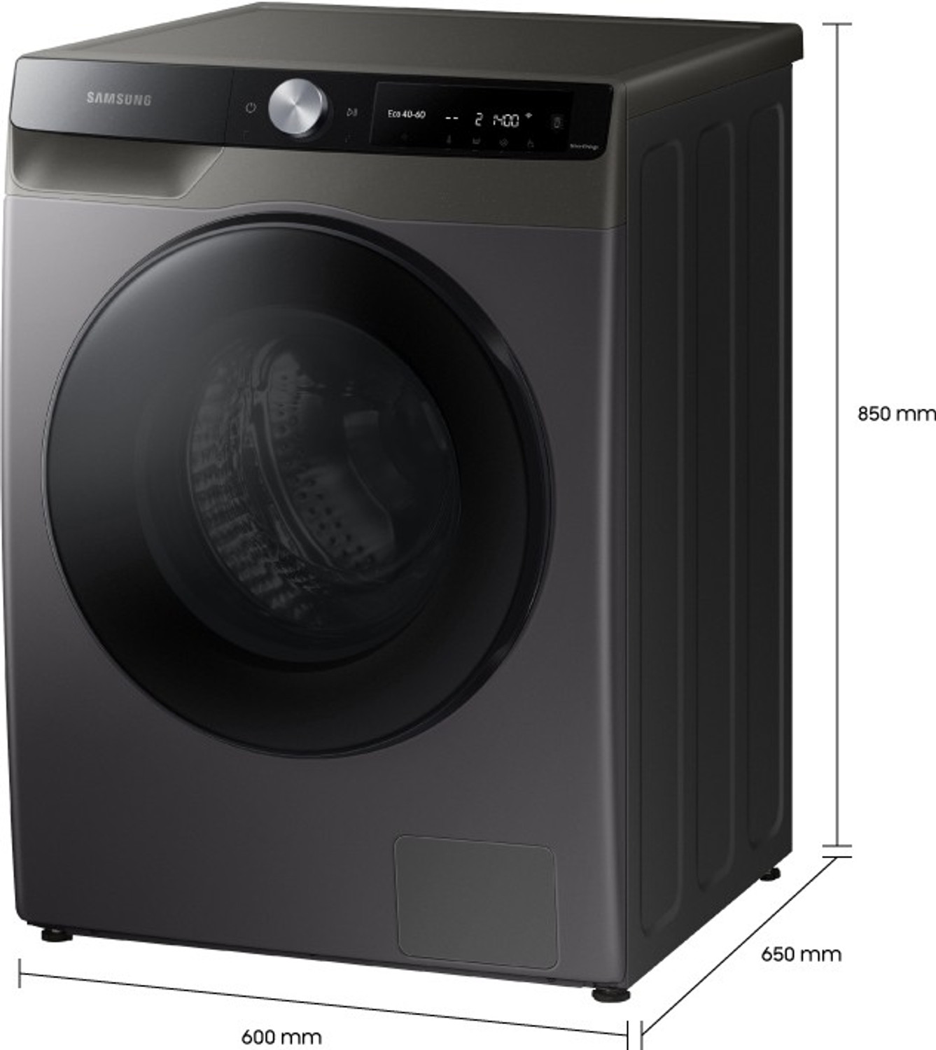 Image of Samsung 8 /6 kg Washer with Dryer With Steam AI Control, Wi-Fi EnabledReady to Wear Clothes Grey
