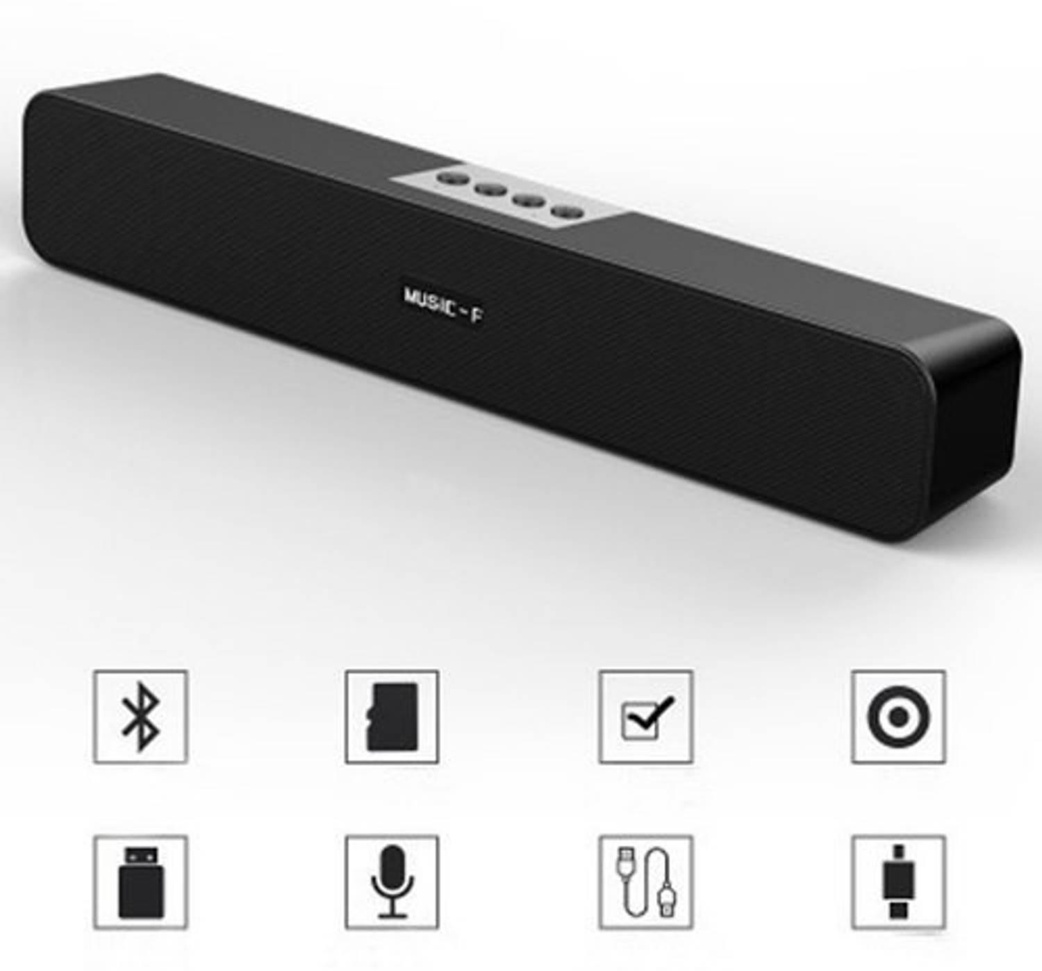 ENMORA 14-inch Wireless Speaker Desktop Sound Box Speaker Support Memory Card, U Disk, AUX, BT Home Portable Speaker RT_ 475 20 W Bluetooth Soundbar