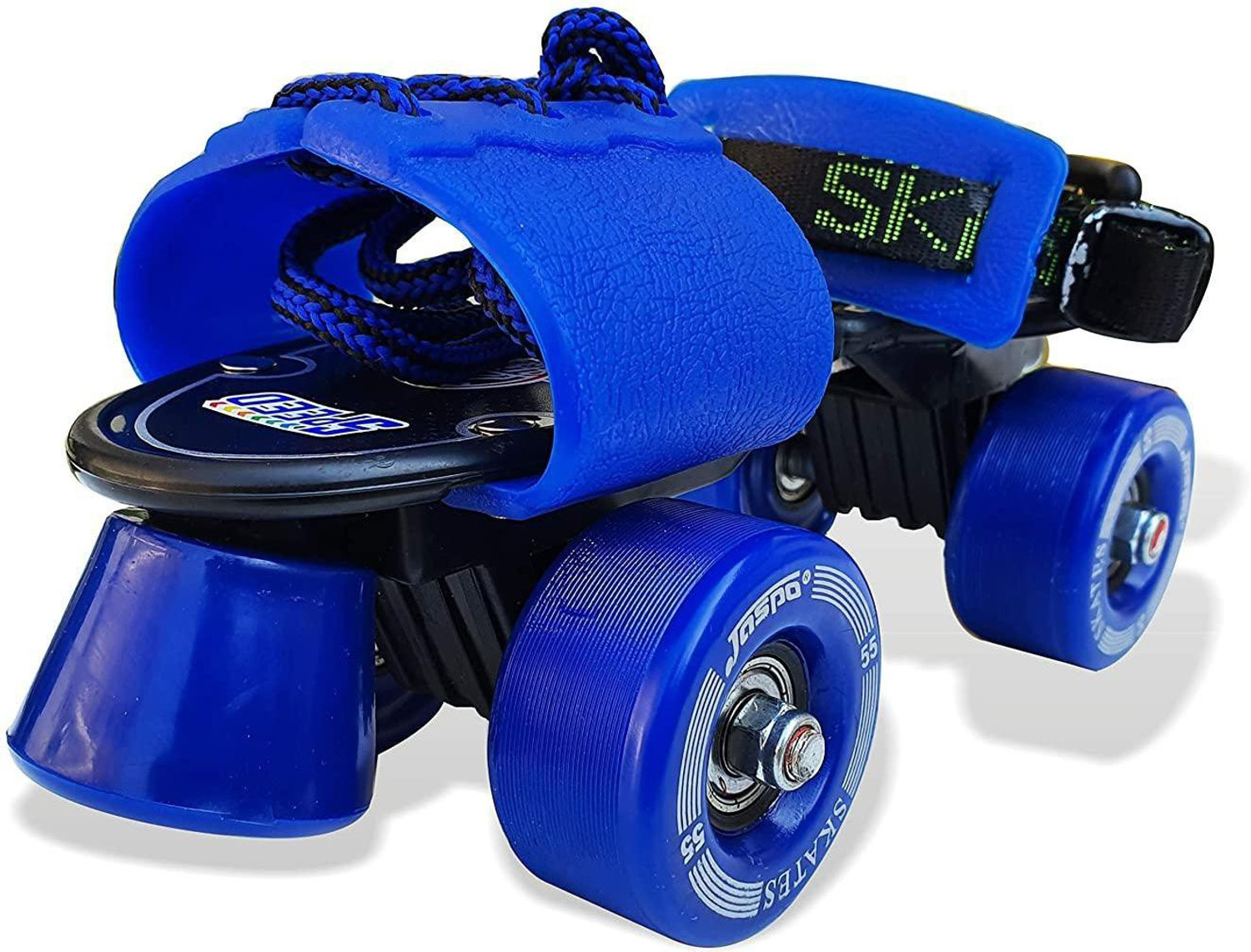 Image of Jaspo Tenacity Adjustable Senior Roller Skates Suitable for Age Group 6 to 14 Years (blue) Quad Roller Kids Size 1 UK - 8 UK