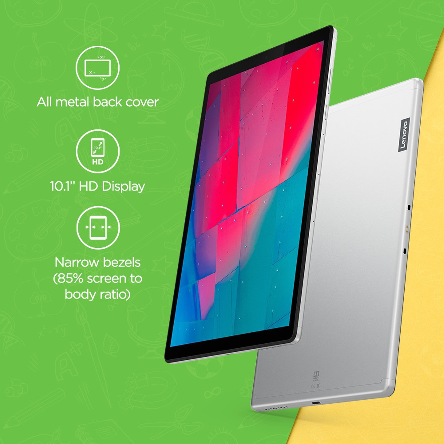 Image of Lenovo Tab M10 2nd Gen 3 GB RAM 32 GB ROM 10.1 inch with Wi-Fi Only MediaTek Helio P22T Tablet (Platinum Grey)