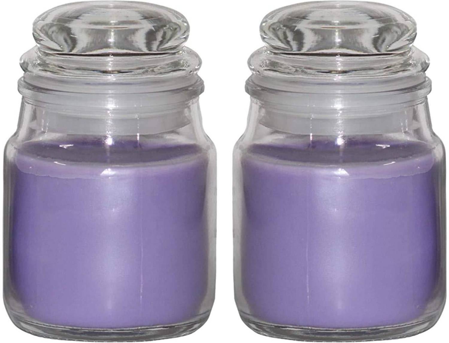 CHIKLIT ENTERPRISE Premium Highly Fragranced Lavender Jar Candle for Gift and Home Decoration (Pack of 2 Pcs) (260g Each) (Colour Purple) (Lavender) Candle