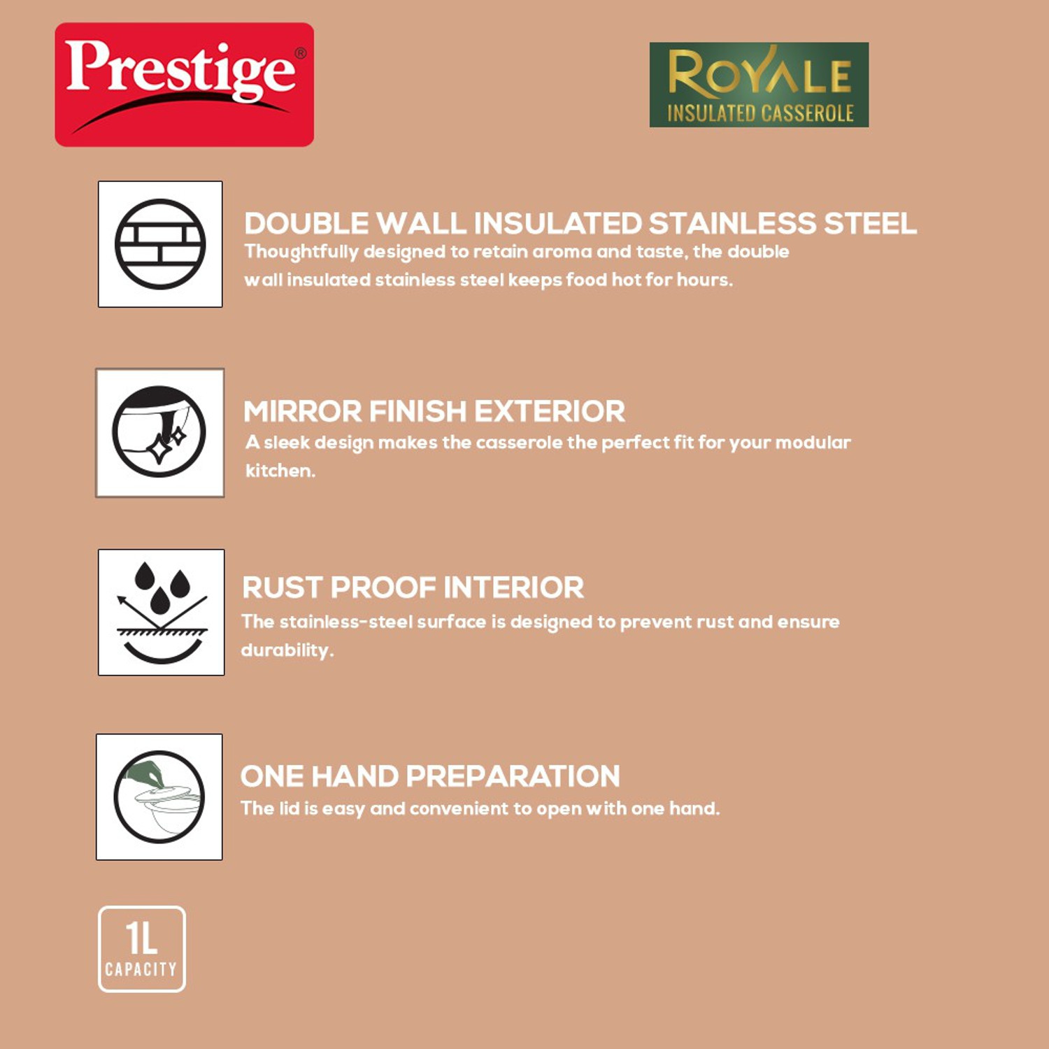 Image of Prestige Royale Thermoware Casserole
