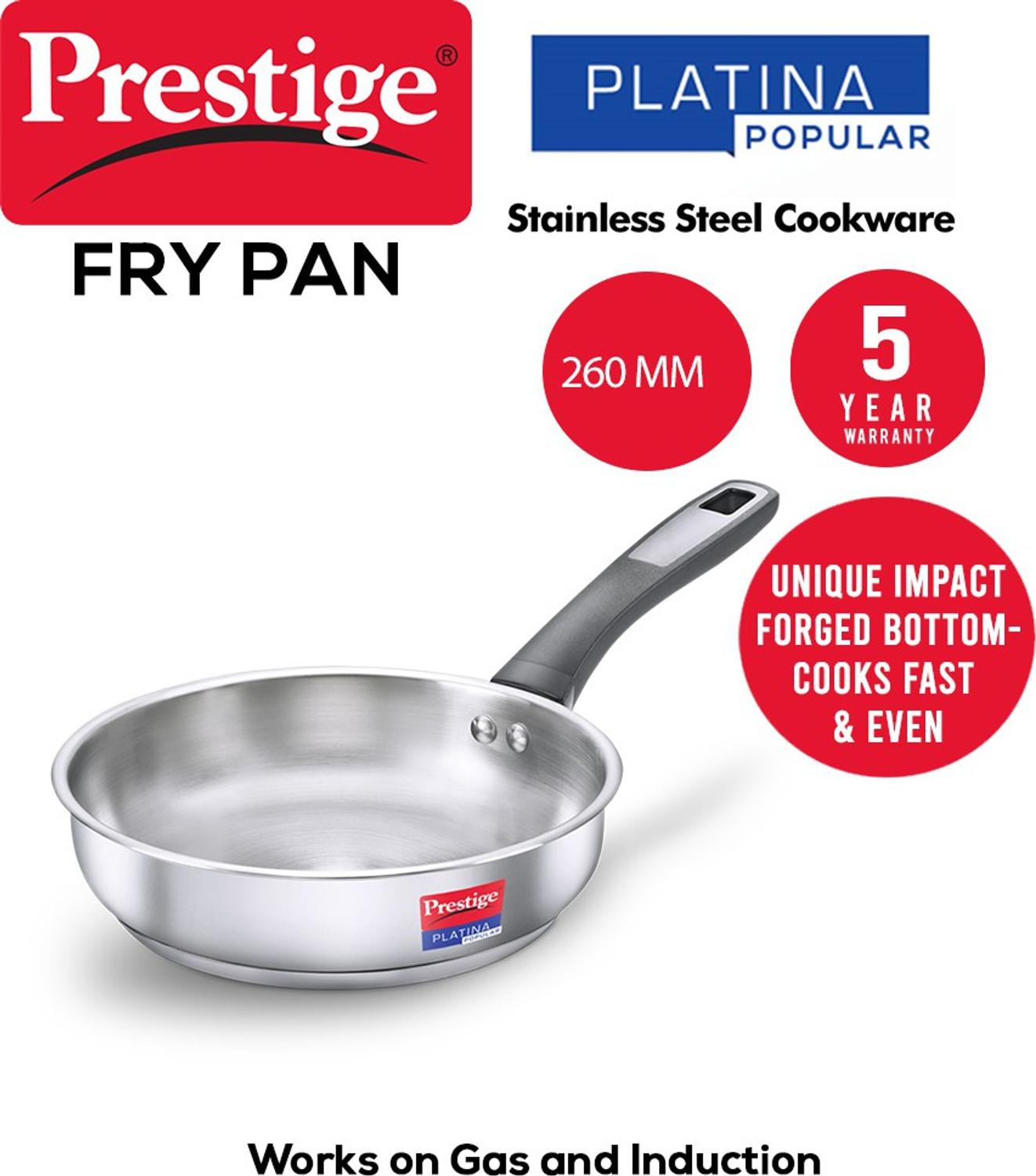 Image of Prestige Platina Popular Fry Pan 26 cm diameter 2.1 L capacity