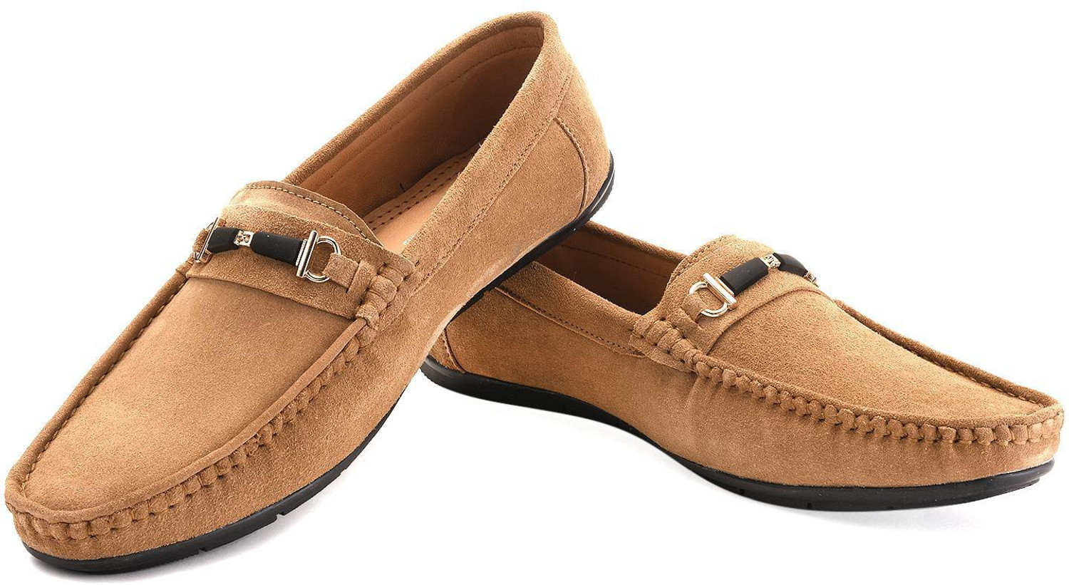 Image of LOUIS STITCH Men's Suede Leather Loafer Slip ons Moccasins Casual Loafers Loafers For Men