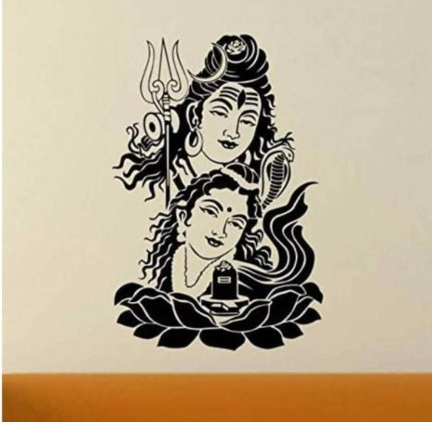 Aaradhya Collection Reusable DIY Designer Lord Shiv Parvati Wall Stencil Painting for Home Decoration (Shiv Parvati, 16-inch x 24-inch) A614 Wall Painting Stencil
