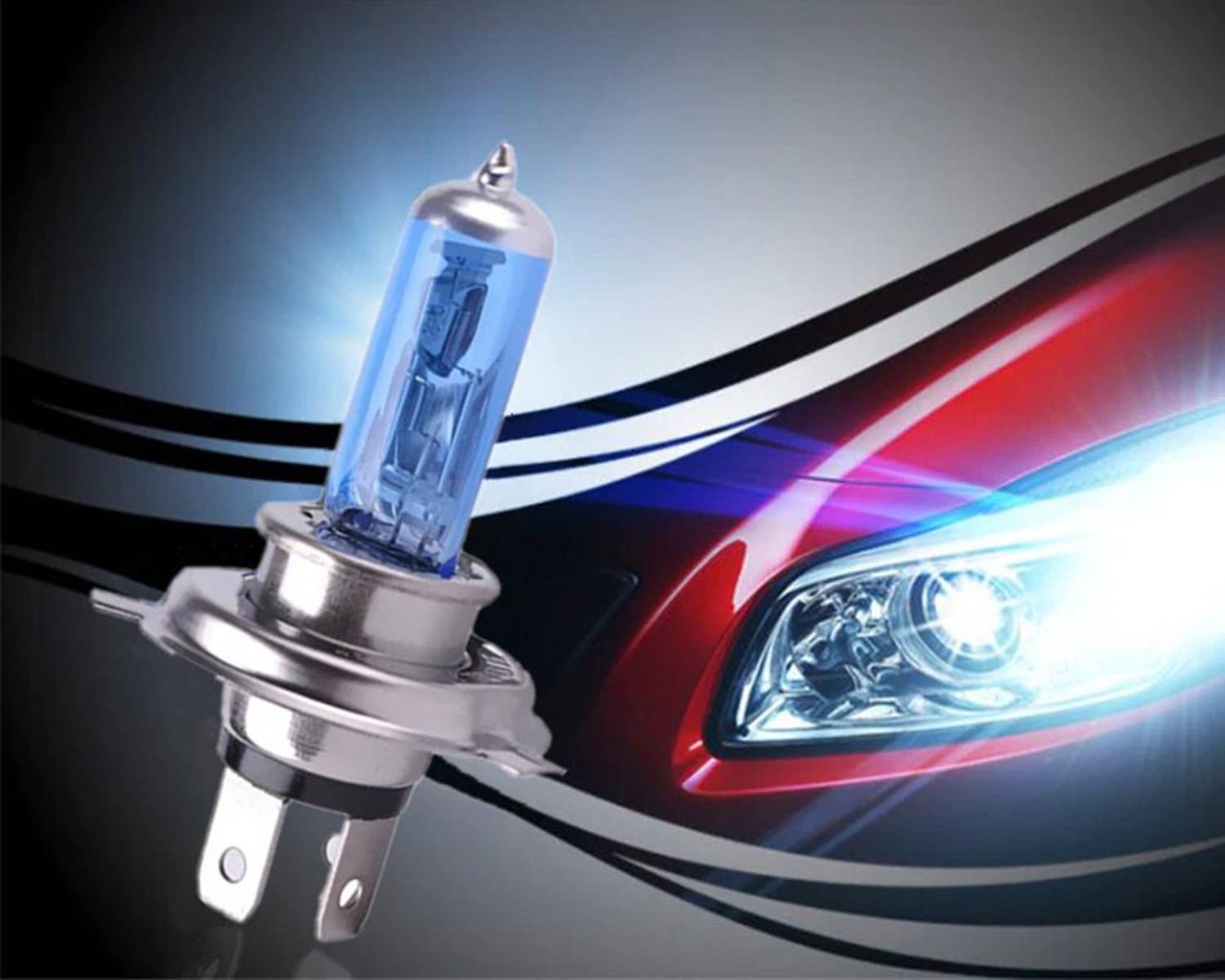 WolkomHome H4 12V 130/100W 5000K Cool Blue Headlight Bulb - Image 5