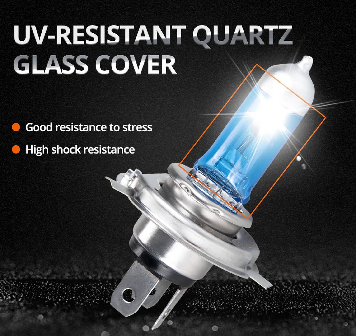WolkomHome H4 12V 130/100W 5000K Cool Blue Headlight Bulb - Image 3