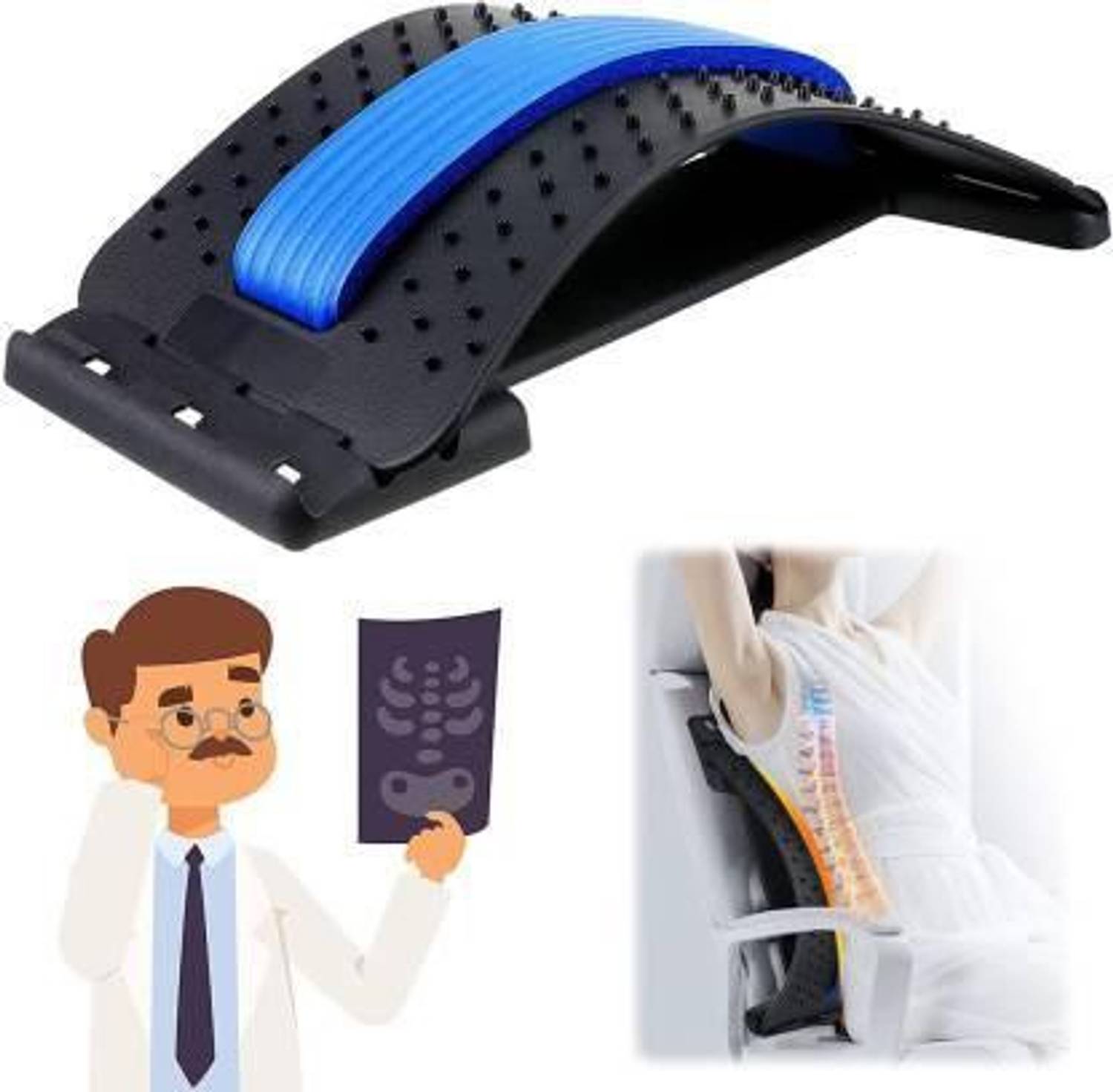BALZIN Multi-Level Back Stretcher Device for Back Pain Relief with Back Support Back / Lumbar Support