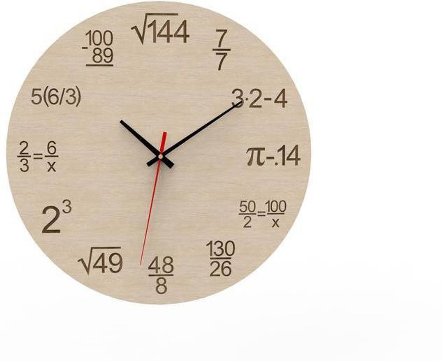 Nabster Analog 30 cm X 30 cm Wall Clock (Beige, Without Glass, St