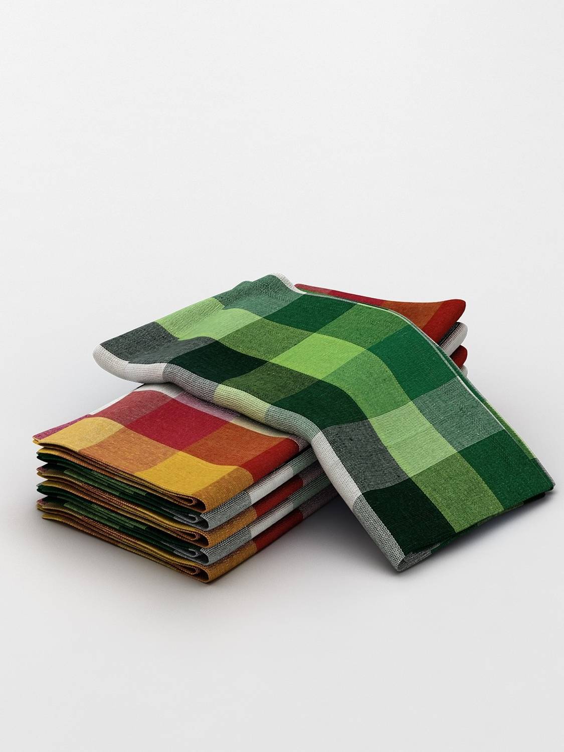 athom TRENDZ Big Checks Cotton Multipurpose Kitchen Towel/Cleaning Cloth Wet and Dry Cotton Cleaning Cloth