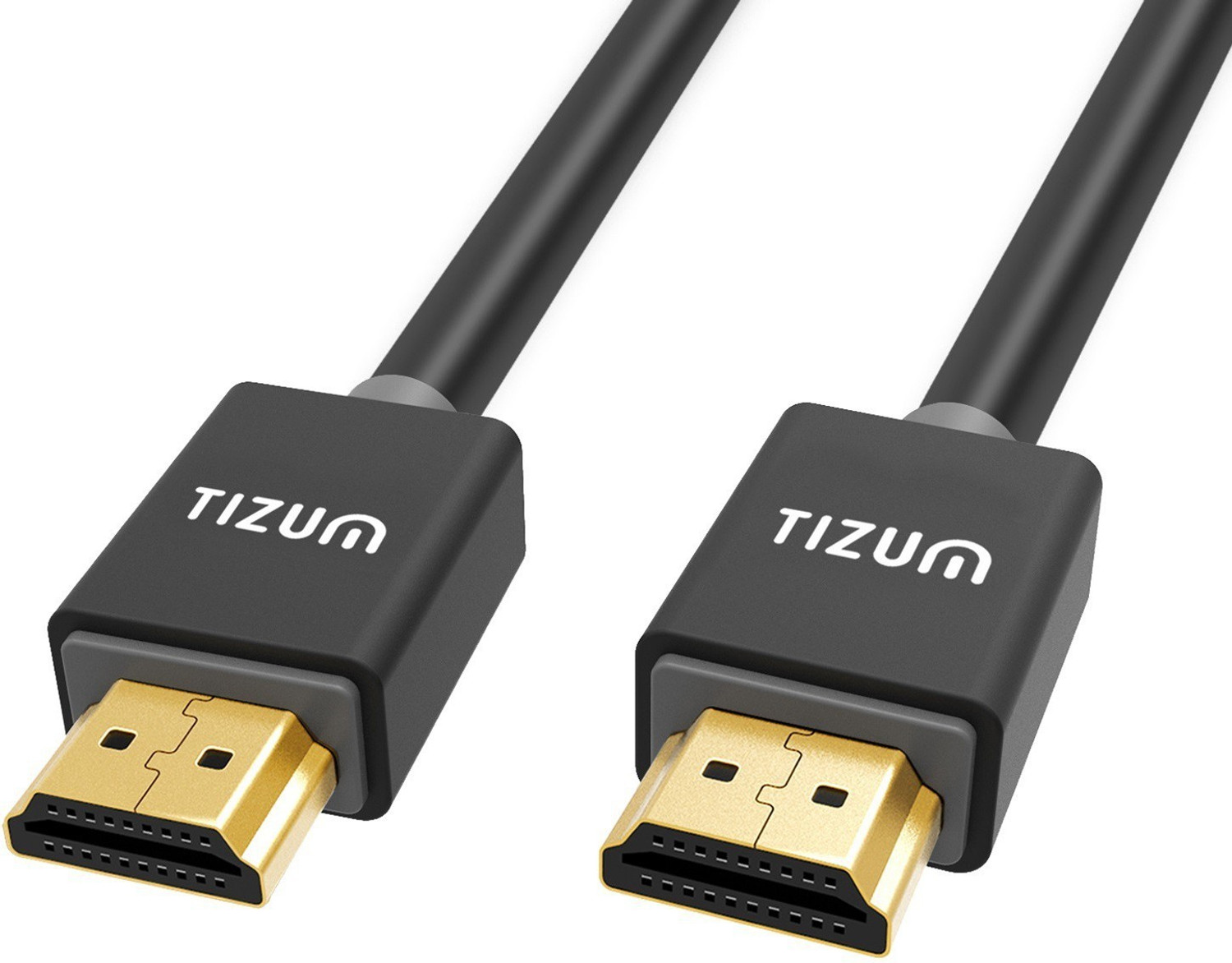 Image of Tizum HDMI Cable 1.5 m Copper Braiding, Metal Braided Ultra 2.0 Version - Gold Plated Supports High Speed Ethernet, 3D, 4K, (5 Feet / 1.5 Meters) (Compatible with Mobile, Laptop, Tablet, Mp3, Gaming Device, Grey, One Cable, NA)