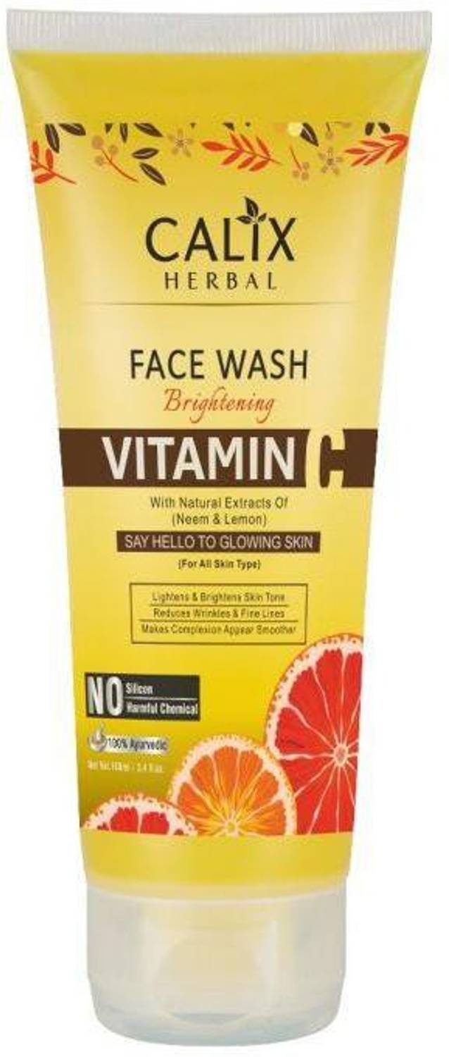 calix Herbal Organic & Ayurvedic Vitamin C For Skin Brightening, Lightening & Glowing | Reduces Wrinkles & Fine Lines For Women & Men Suitable For All Skin Types Face Wash