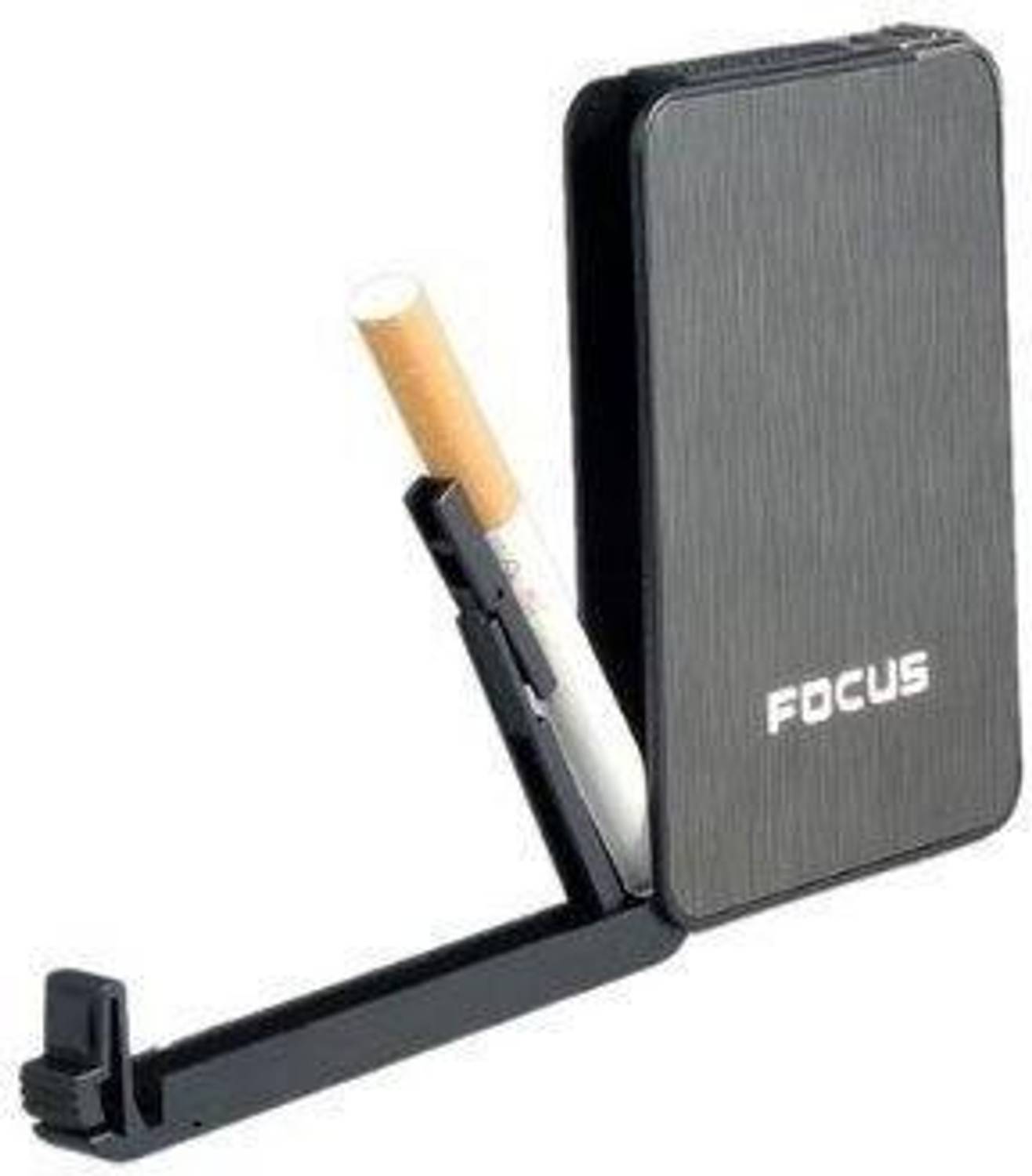 focus cigarette holder Portable Metal Boxes With Oil Lighter 10pcs Cigarette Case Lighter Gadget For Men Christmas Gift FOCUS Automatic Cigarette Case Dispenser