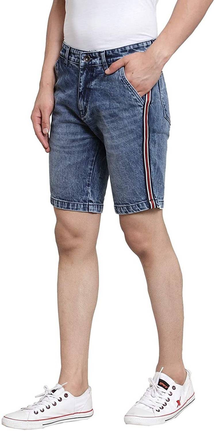 BEN MARTIN Solid Men Denim Blue Denim Shorts