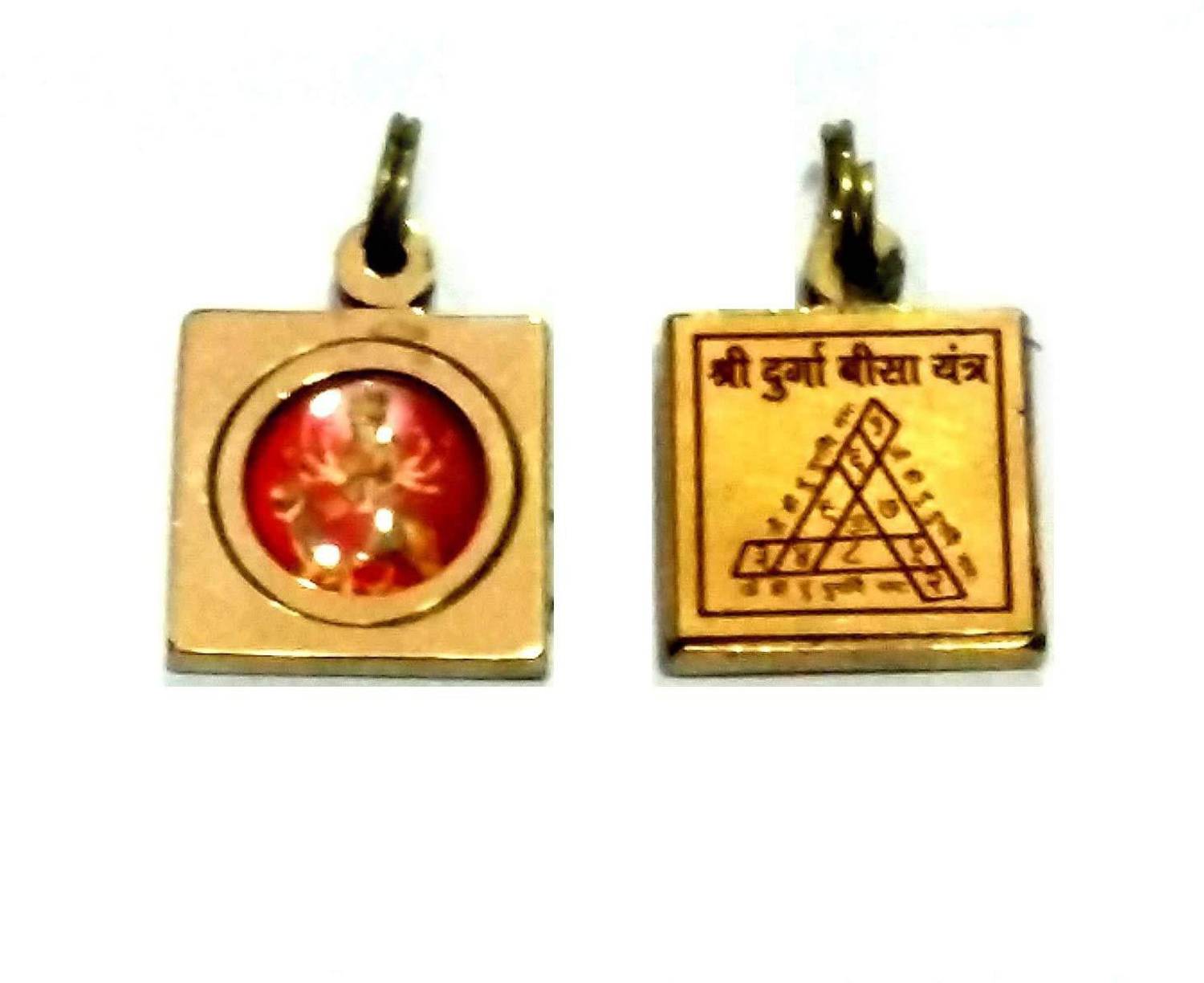 AIR9999 Shree Durga beesa Yantra Pendant for Men and Women Brass Pendant