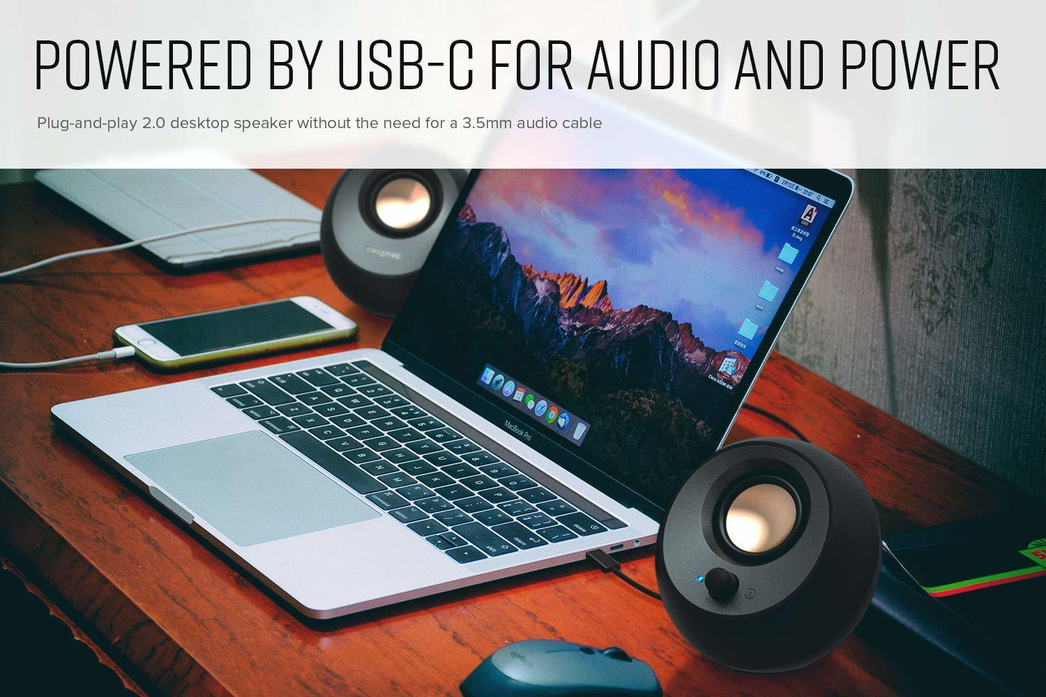 Image of CREATIVE CT-Pebble V3-BK 16 W Bluetooth Laptop /Desktop Speaker