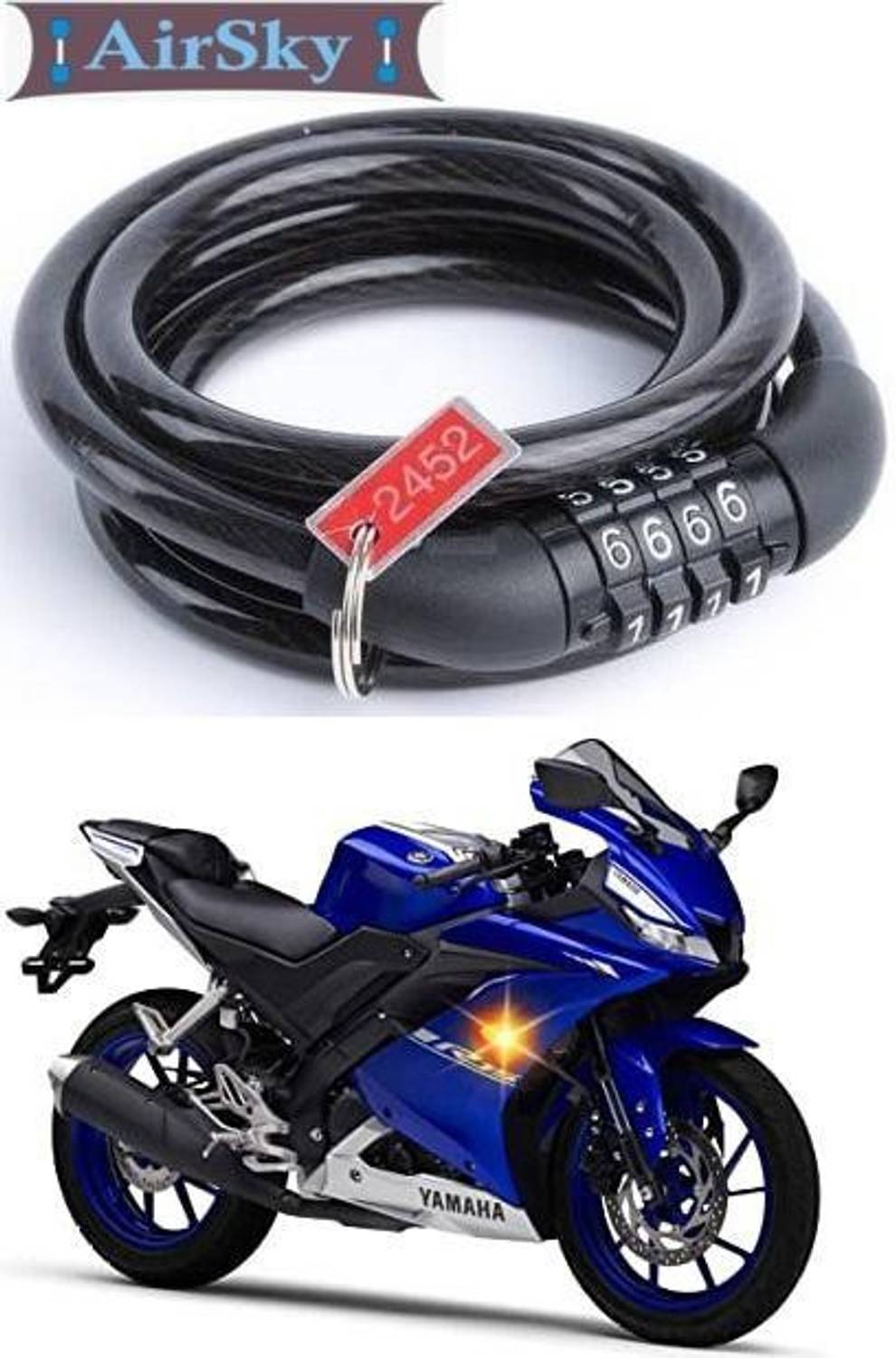 AIRSKY Steel Cable Lock For Helmet
