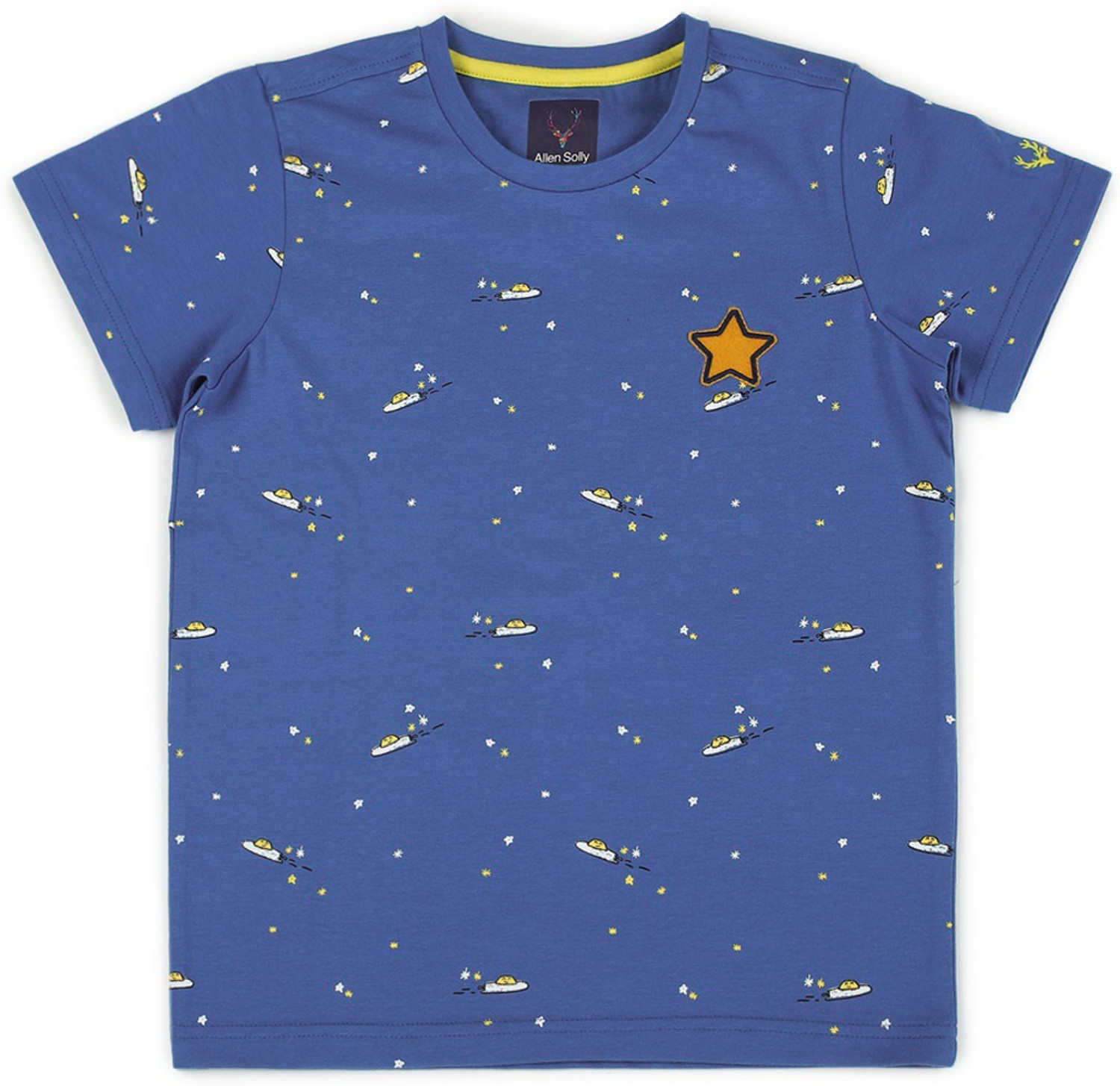 Image of Allen Solly Boys Printed Pure Cotton Regular T Shirt