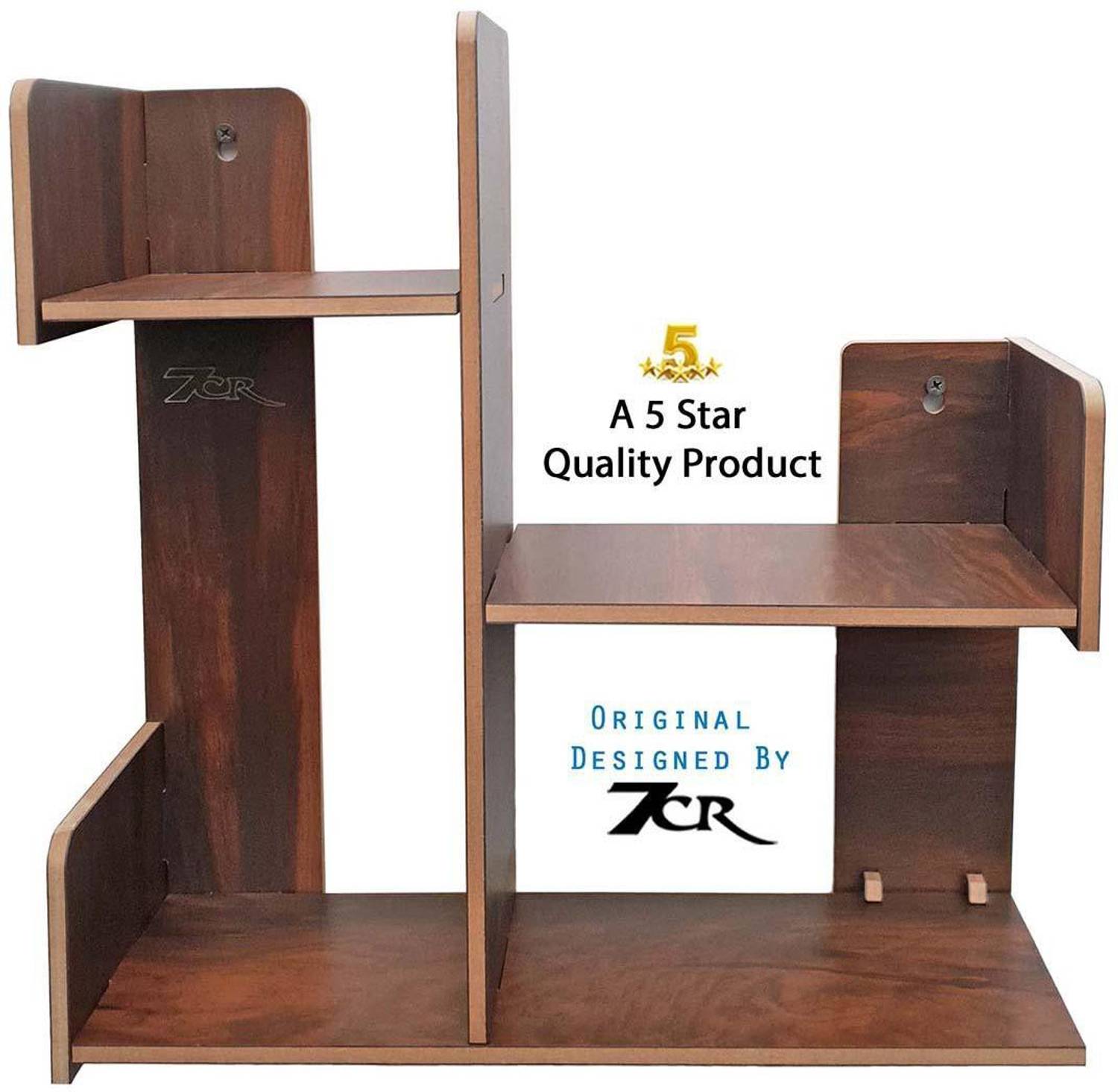 7CR Containers Kitchen Rack Wood Kitchen 4 Block Shelf (WB)