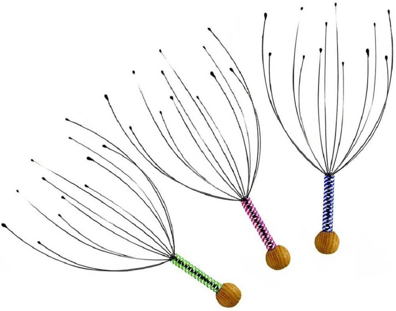 ALLTACK IN Head Massager Manual Head Massager, Hand Held Scalp Head Massager Pain Relief And Hair Growth, Head Massager Neck Massage Octopus Scalp Stress Relax Spa Therapy Dealing (pack of 3) Massager