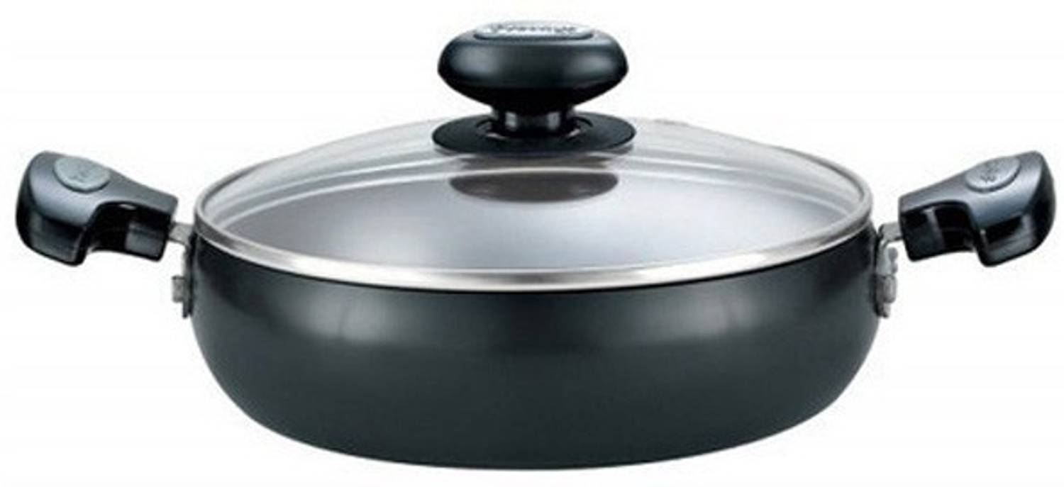 Prestige Hard Anodised Plus Kadhai 24 cm diameter with Lid 3.2 L capacity
