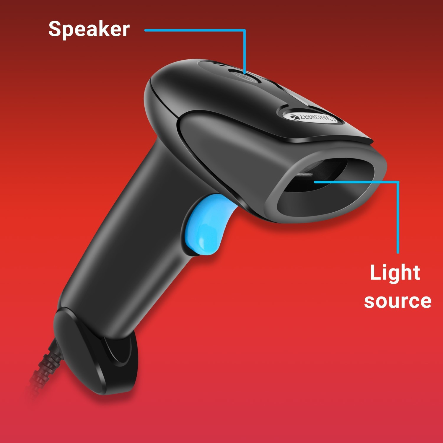 Image of ZEBRONICS BS2H1000 Zeb-BS2H1000 CCD Barcode Scanner