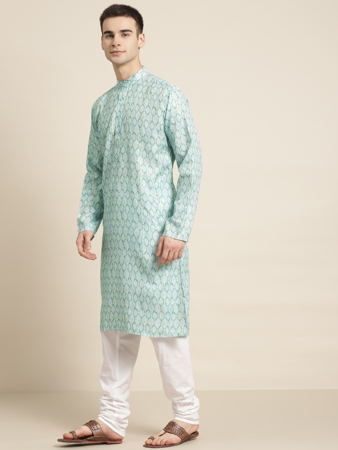Image of SOJANYA Men Kurta Churidar Set