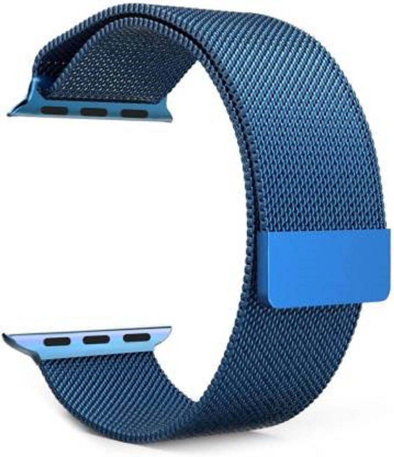 Maxpro iwatch series 7, Series 6,5,4,3,2,1 & SE Compatible For Apple iWatch Band 41mm ,40mm, 38mm Stainless Steel Mesh Loop with Strong Magnet Suitable For All Size (S/M/L) Smart Watch Strap