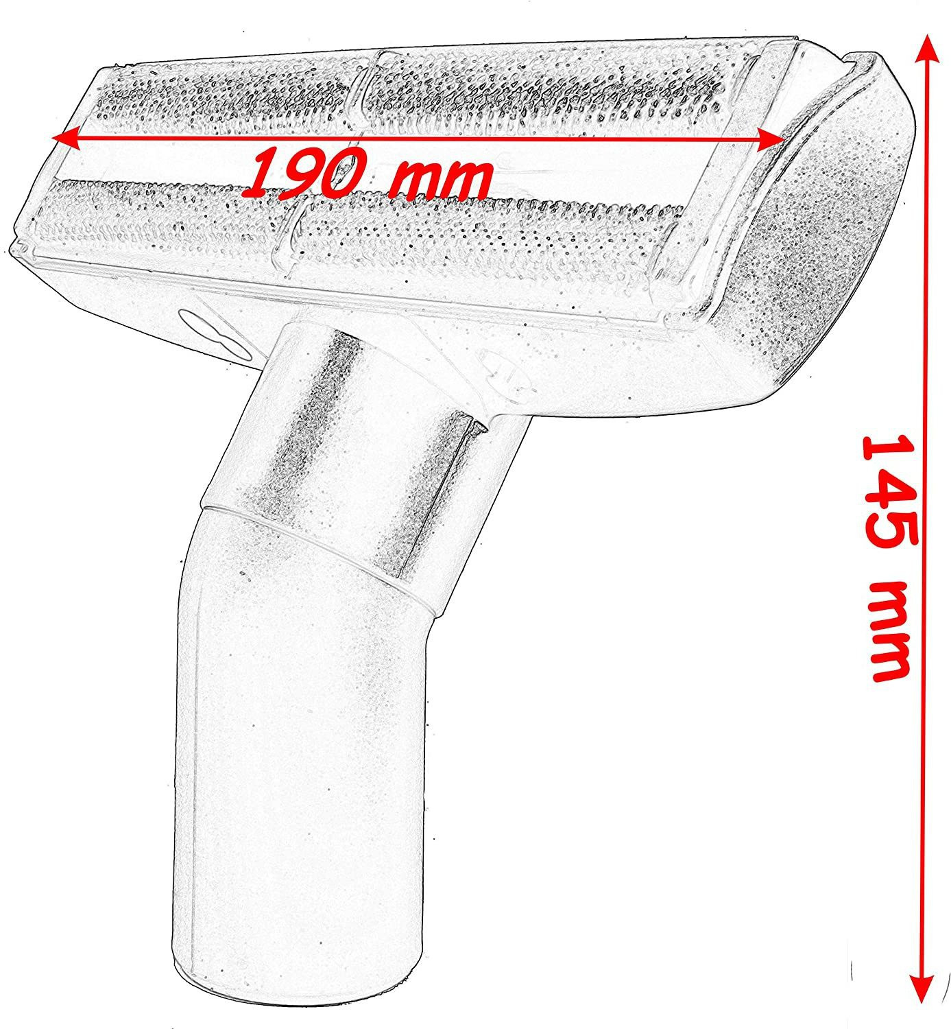 Image of Rodak 35 MM Lint, Pet Hair Nozzle, to be Used on Wardrobes, Curtains and Upholstery. Works on All Kind of Fabrics, Imported Vacuum Cleaner Nozzle