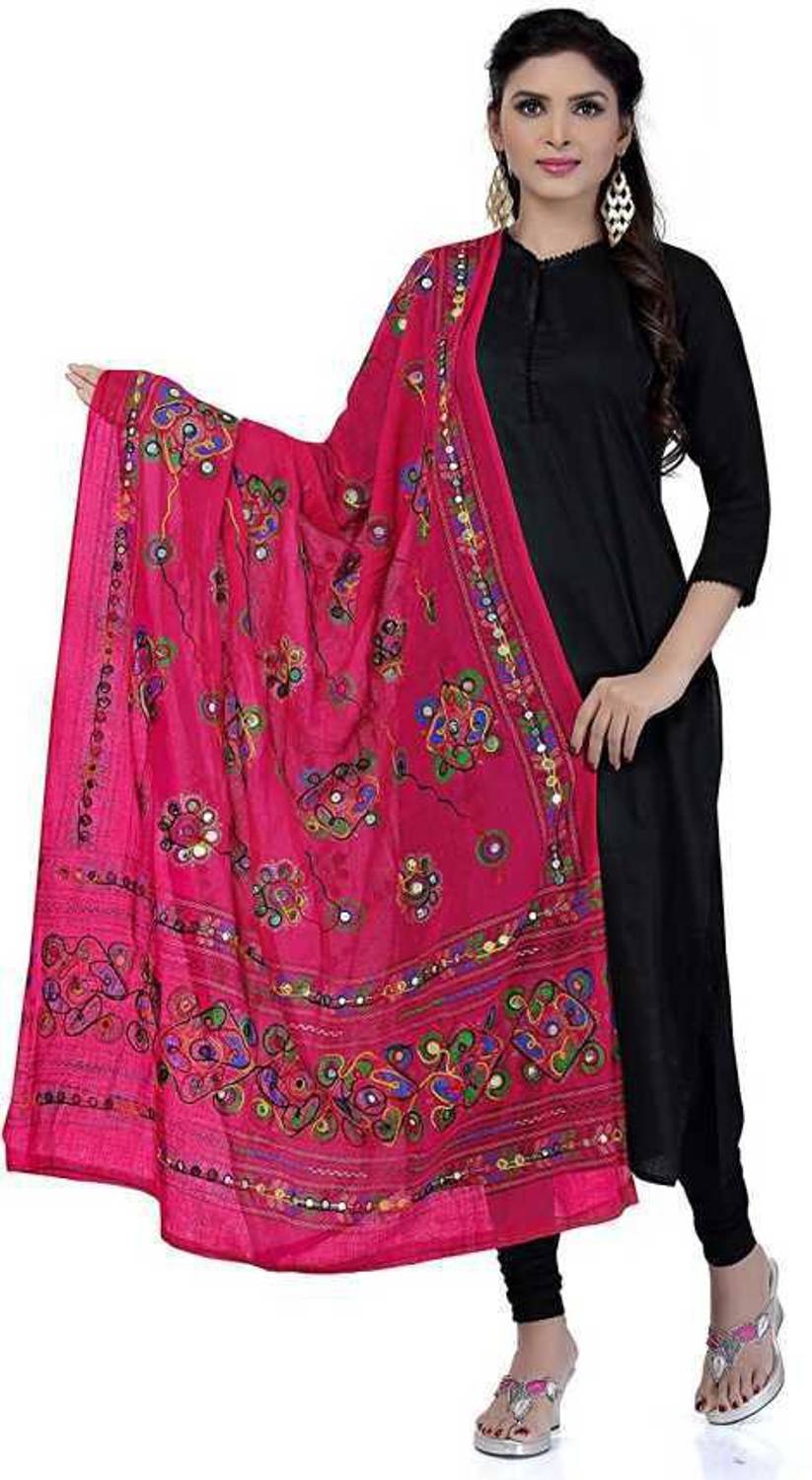 raj-rajeshwari collection Pure Cotton Embroidered Women Dupatta