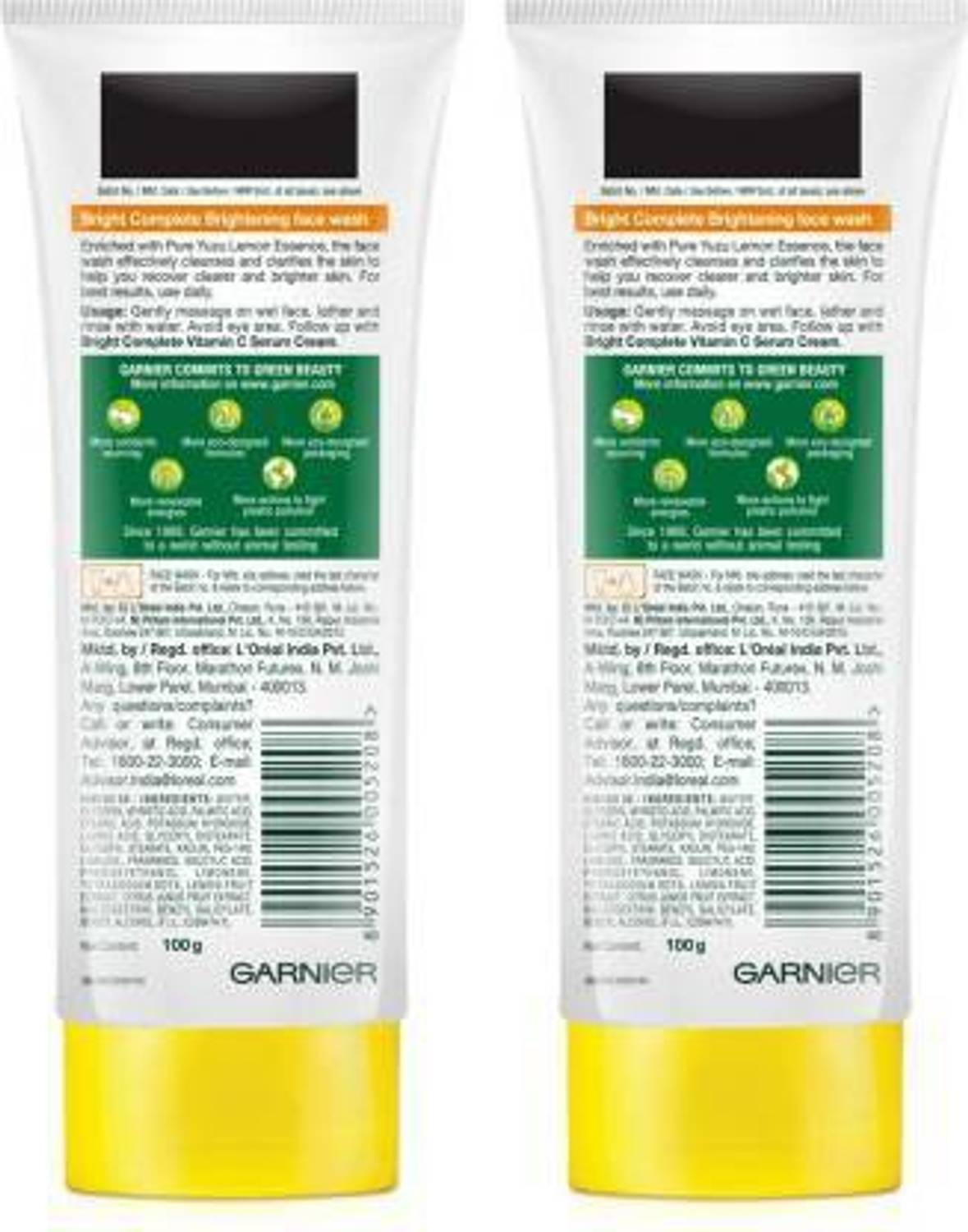 GARNIER Bright Complete Brighting Face Wash 100 g - Image 2