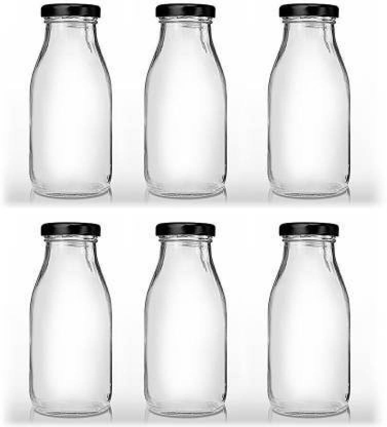 Image of Seiri WATER,JUICE,MILK,CLEAR BOTTLE MULTIPURPOSE USE FOR HOME&OFFICE WITH LID 300ml 300 ml Glass Bottle