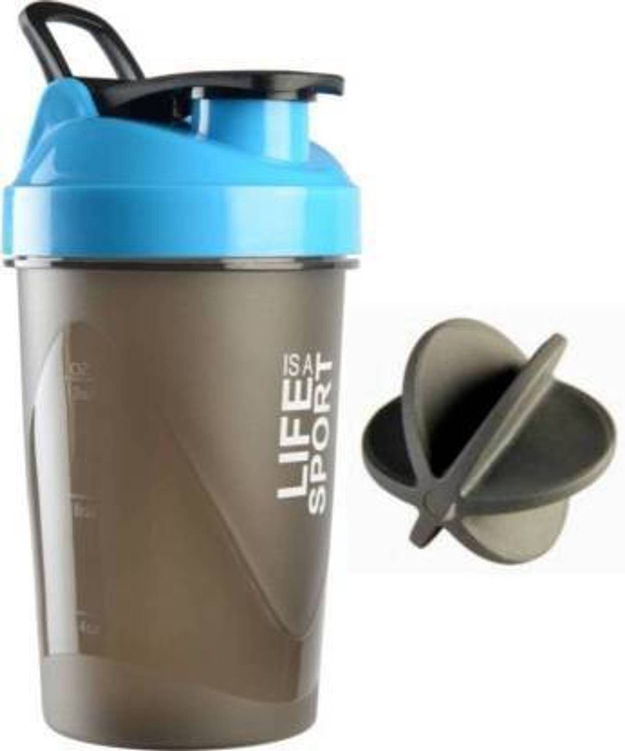 ALLIEDSALESINDIA LIFE IS A SPORT-01 BLUE Shaker (Pack of 1, Blue, Black, Plastic) 600 ml Plastic Shaker