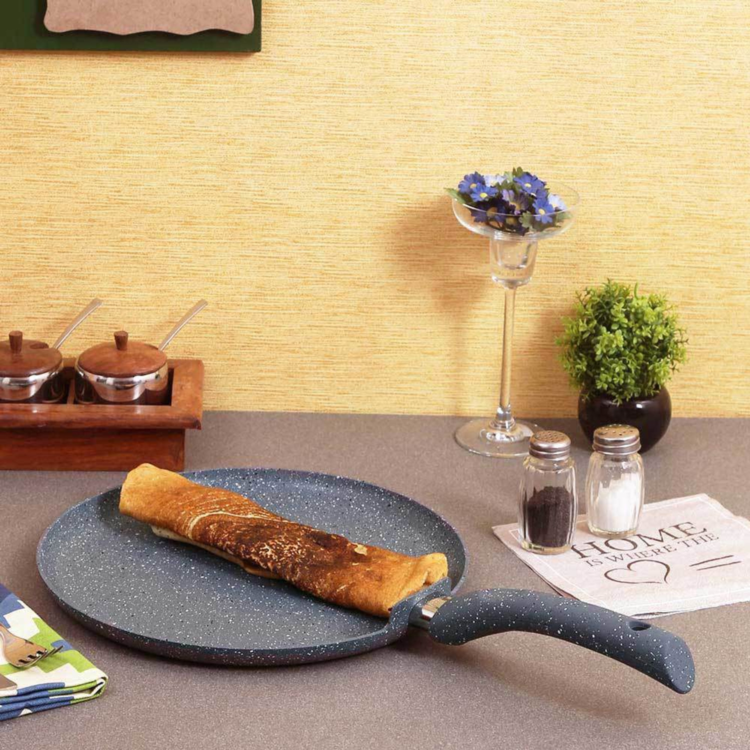 Image of WONDERCHEF Granite Dosa Tawa, 3.5mm Thickness, Tawa 30 cm diameter