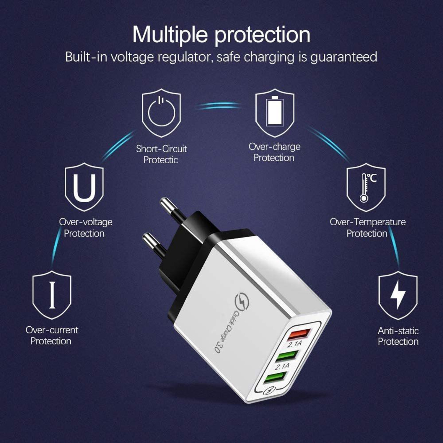 Image of fronix 5 W 2.1 A Multi-pin Wall Charger for Mobile