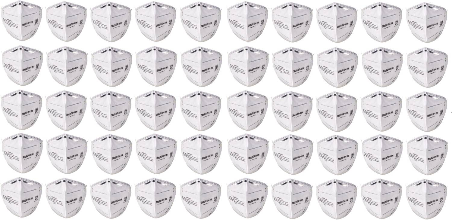 3M 9004IN White Dust/Mist Respirator Mask - Pack of 50