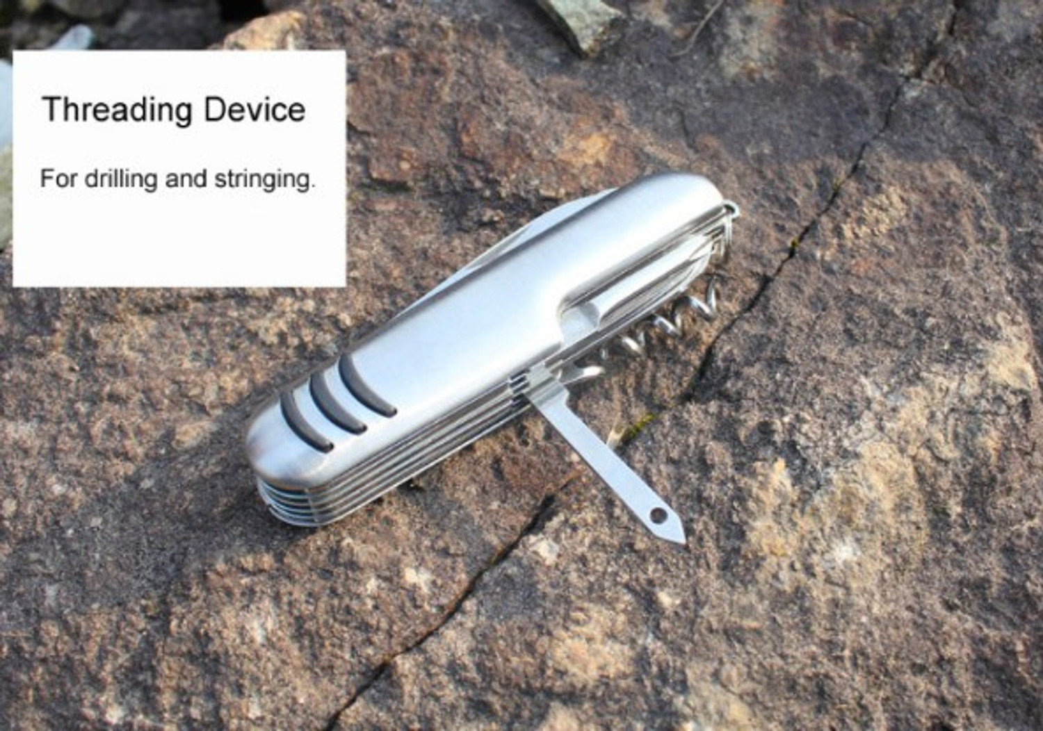 Image of AlexVyan Pocket Swiss Knife 11 In 1 Stainless Steel Multi Functional Swiss Army Style Knife - (Silver) 11 Multi-utility Knife