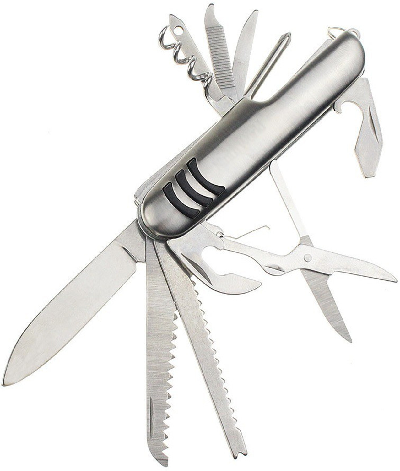 Image of AlexVyan Pocket Swiss Knife 11 In 1 Stainless Steel Multi Functional Swiss Army Style Knife - (Silver) 11 Multi-utility Knife
