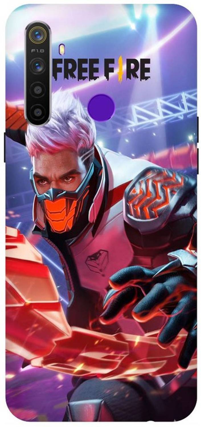 Bluvver Back Cover for Realme 5i,RMX2030, Printed Free Fire Game Back Cover