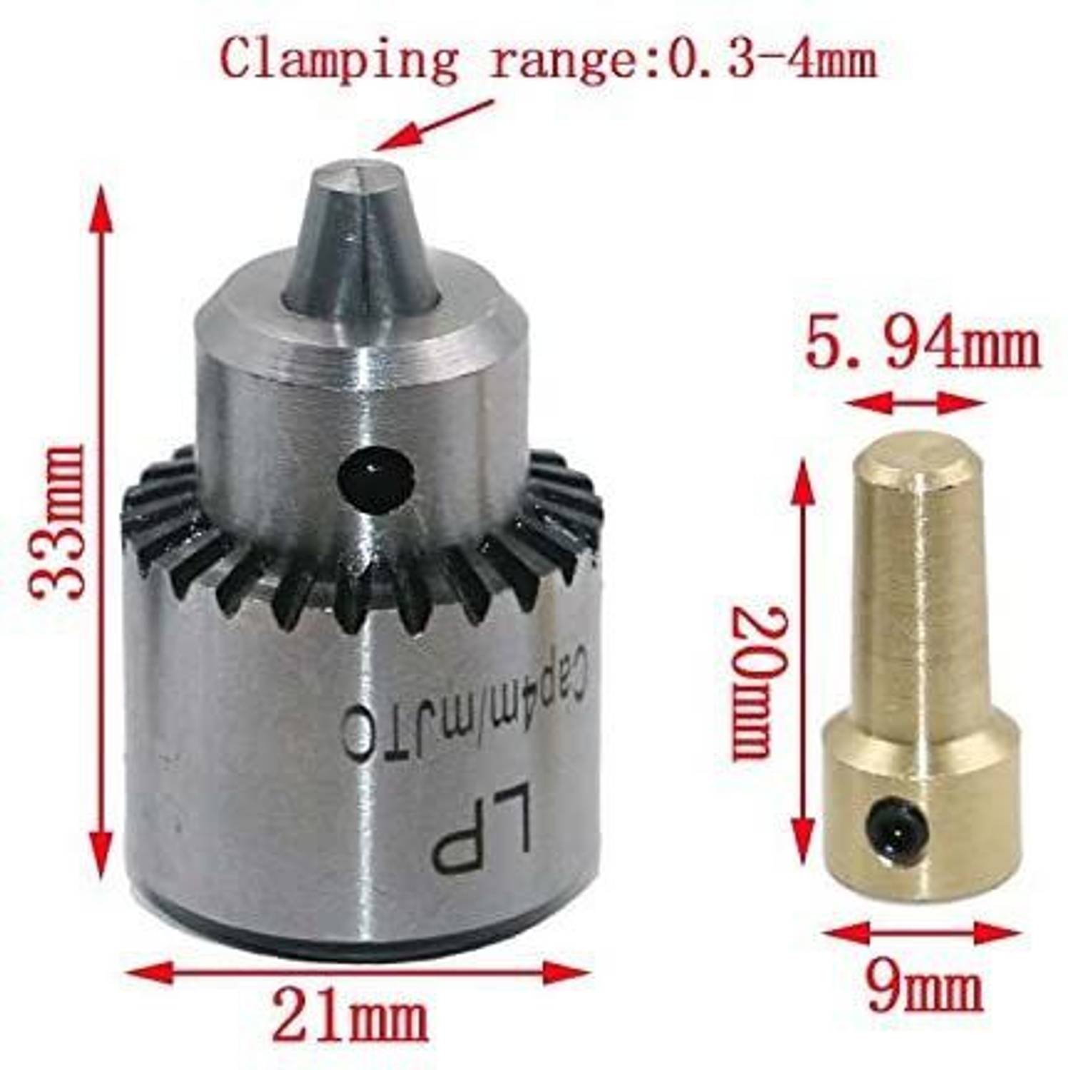 Gadariya King Taper Mounted Mini Drill Chuck Adapter 0.3-4mm - Image 3