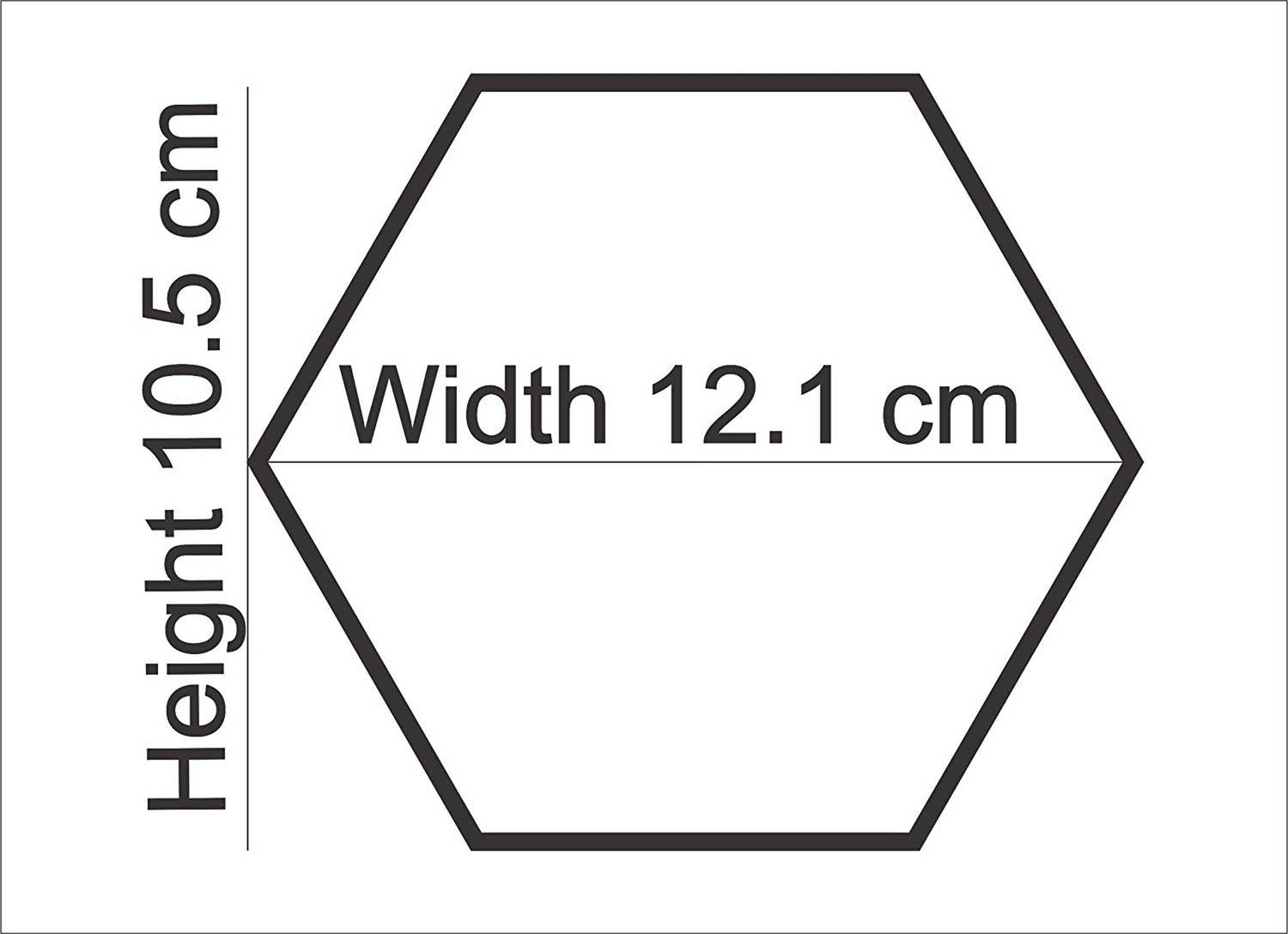 wall1ders 50 cm 20 Hexagon Silver Stickers - Image 2
