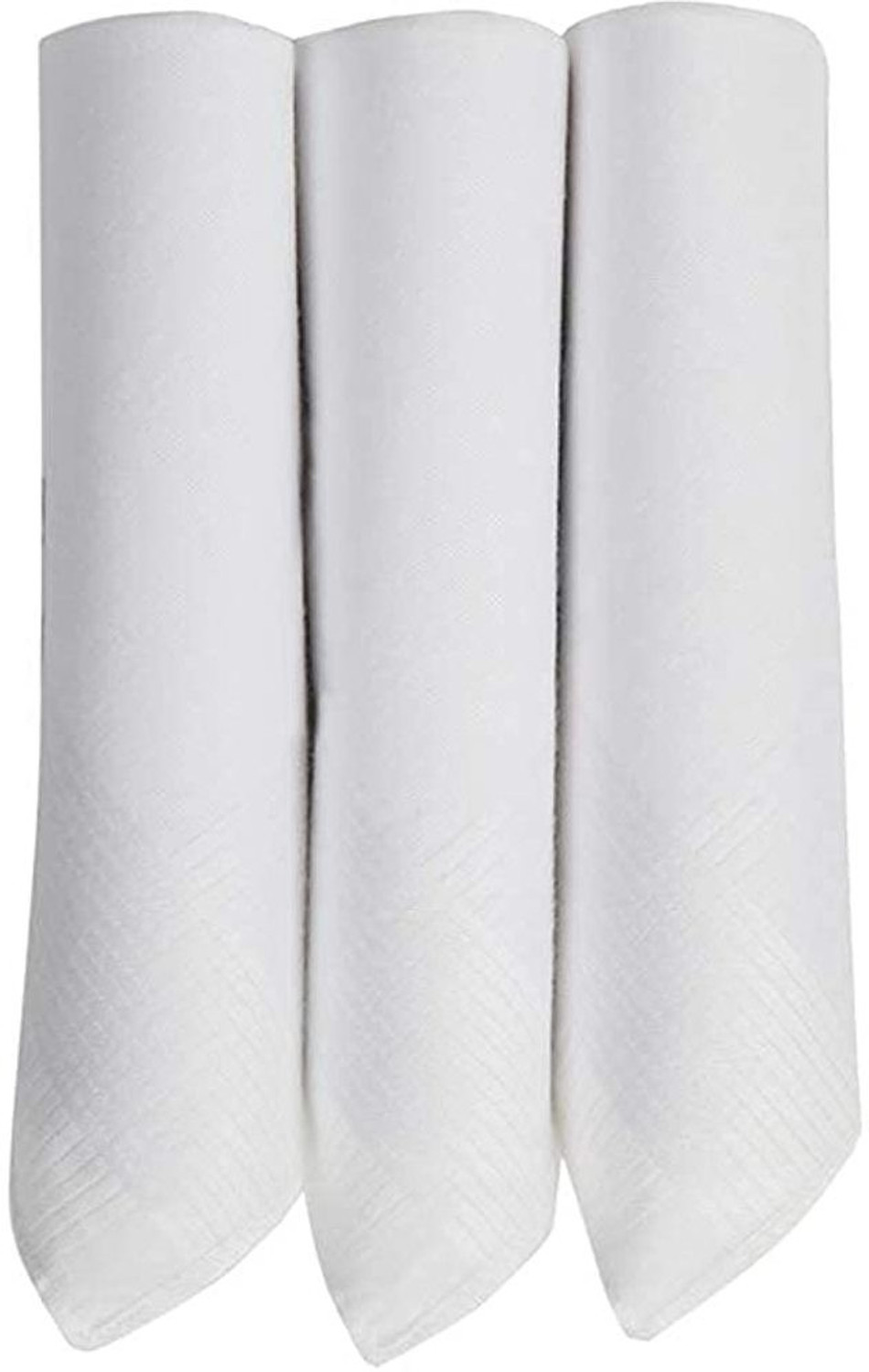 Image of Inara 100% PREMIUM COTTON HC-2020 /4 [ inchWhite inch] Handkerchief